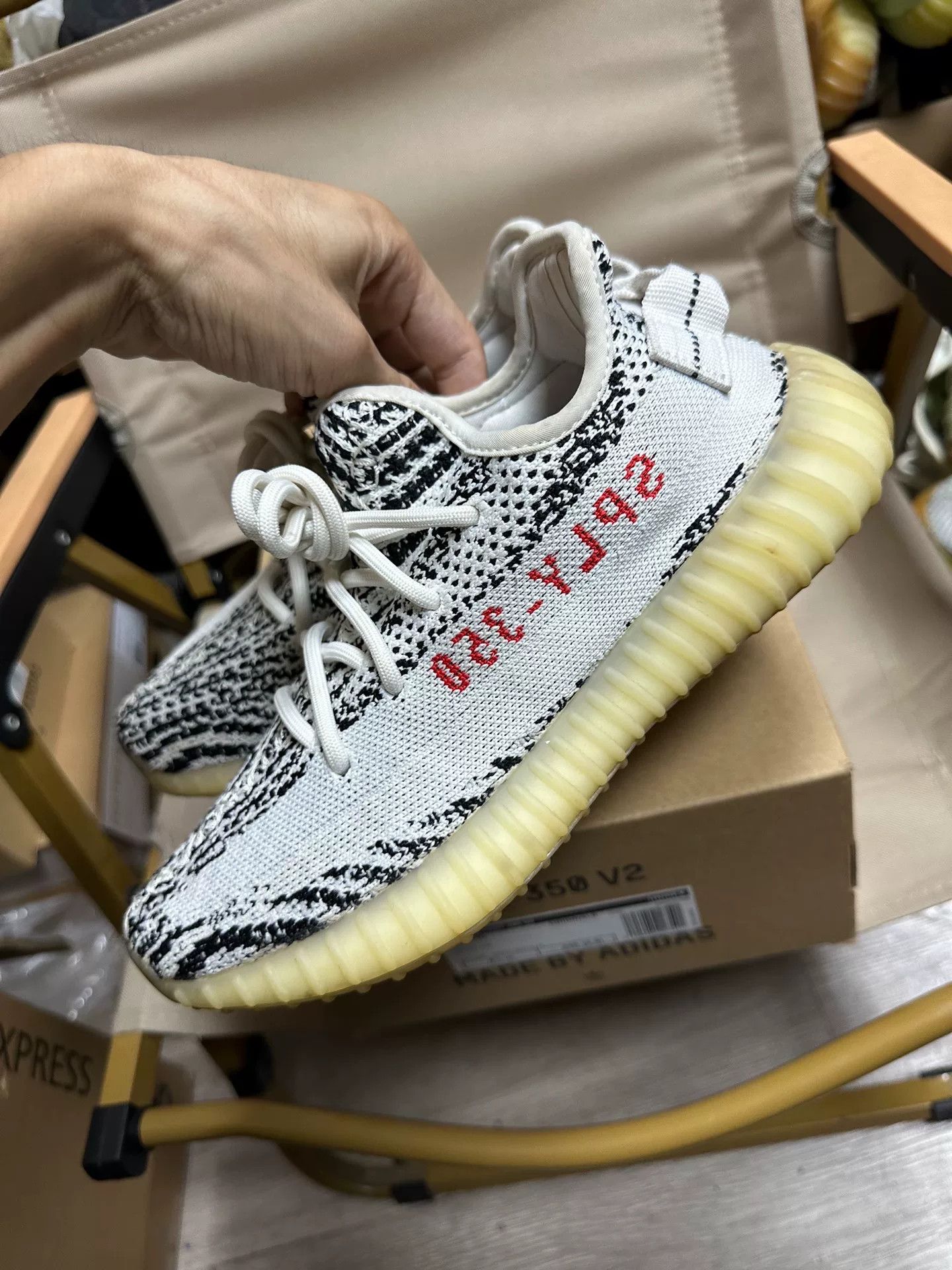Adidas Adidas YEEZY350 White Lowtop Sneakers 38 Men Size US 6 / EU 39 - 1 Thumbnail