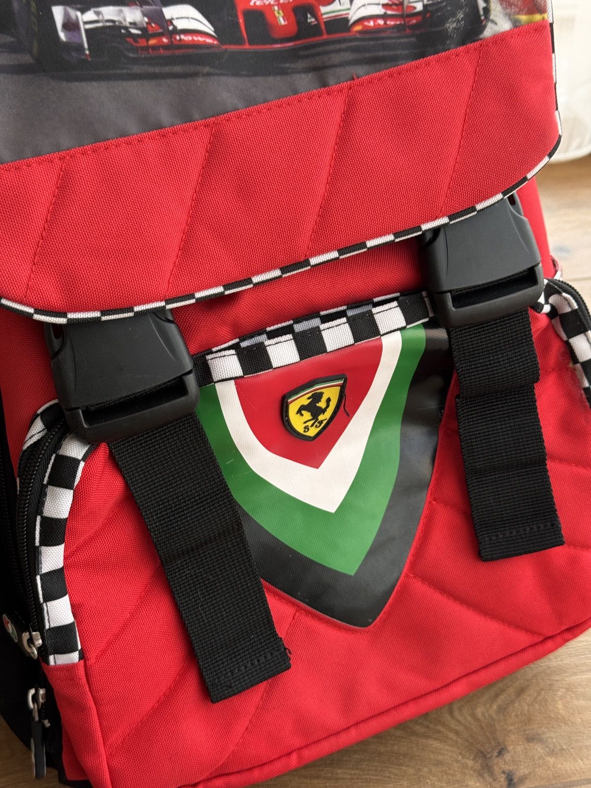 Formula 1 × Vintage Vintage Ferrari Scuderia Vettel Formula One Bolid Backpack Size ONE SIZE - 4 Thumbnail