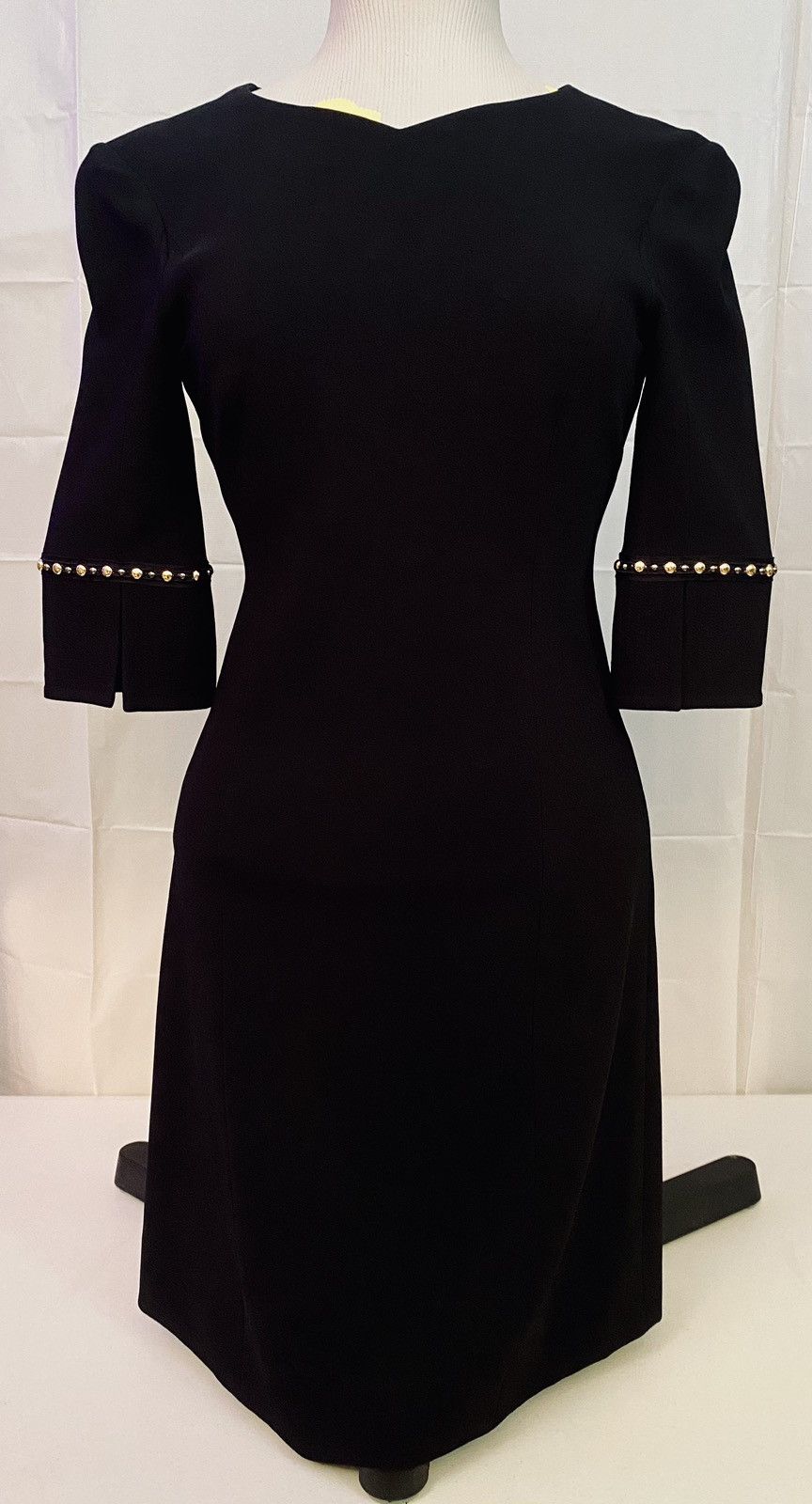 Versace Versace 🇮🇹 Black Stud Sleeve Mini Cocktail Dress Italy 38 NWT Size XS / US 0-2 / IT 36-38 - 4 Thumbnail