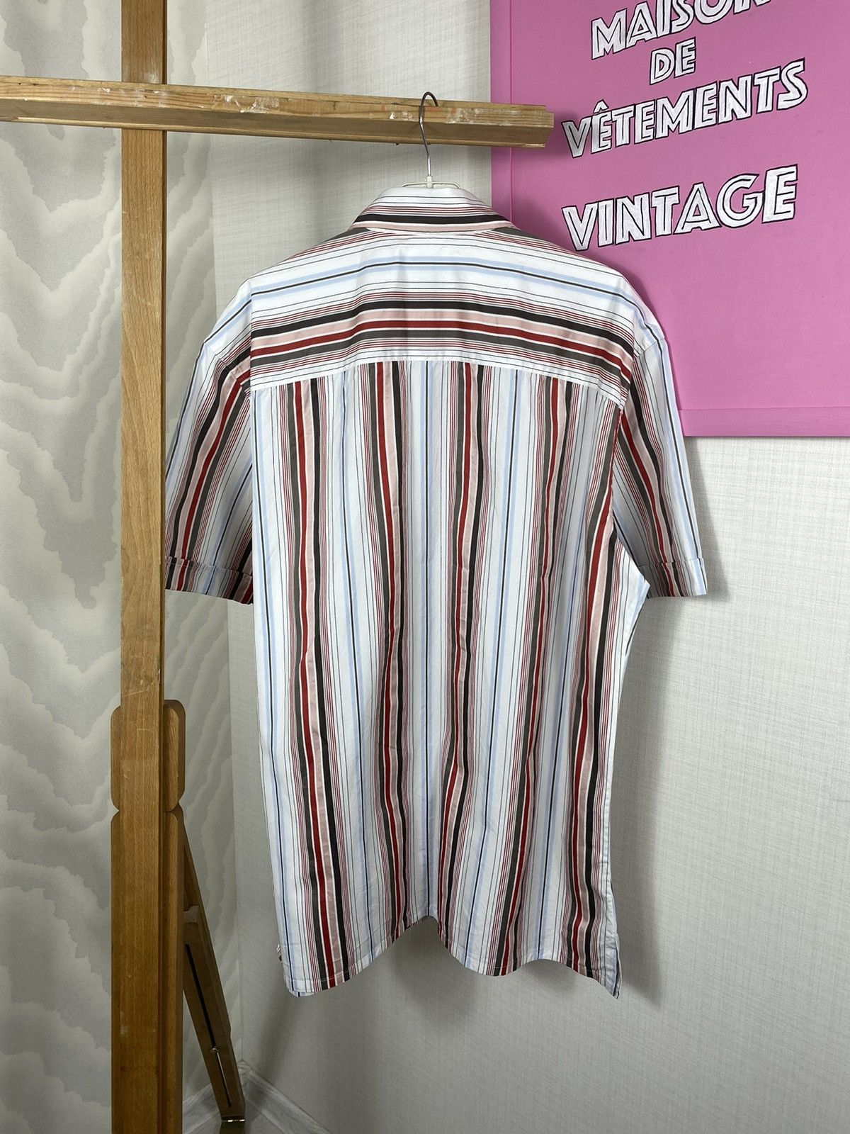 Salvatore Ferragamo × Vintage Salvatore Ferragamo Classic Striped Shirt Size US L / EU 52-54 / 3 - 15 Thumbnail