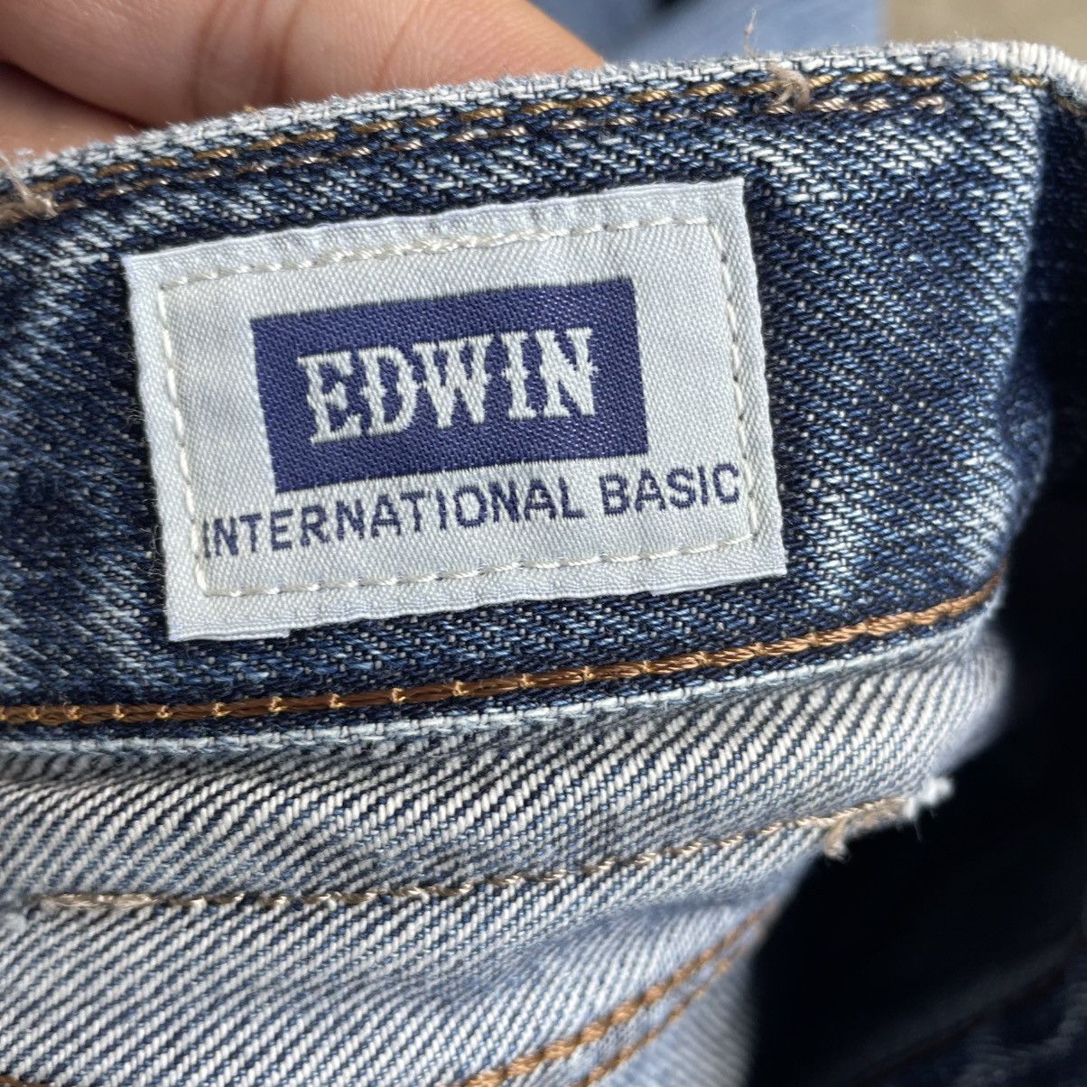 Edwin 🔥Vintage Edwin 402 Stoned Washed Ripped Distress Denim Jeans Size US 31 - 14 Thumbnail