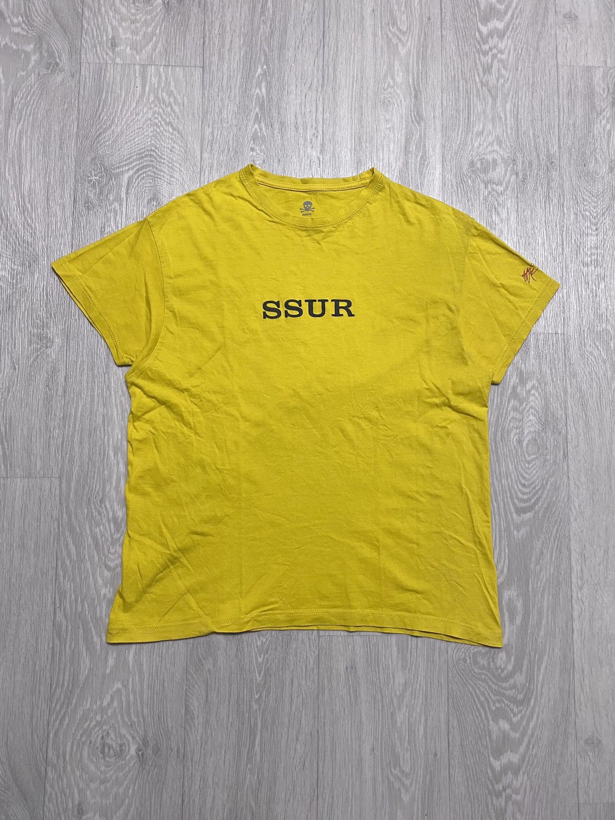 SSUR SSUR Big Print Box Logo Streetwear Yellow Cotton T-shirt Tee Size US S / EU 44-46 / 1 - 2 Thumbnail