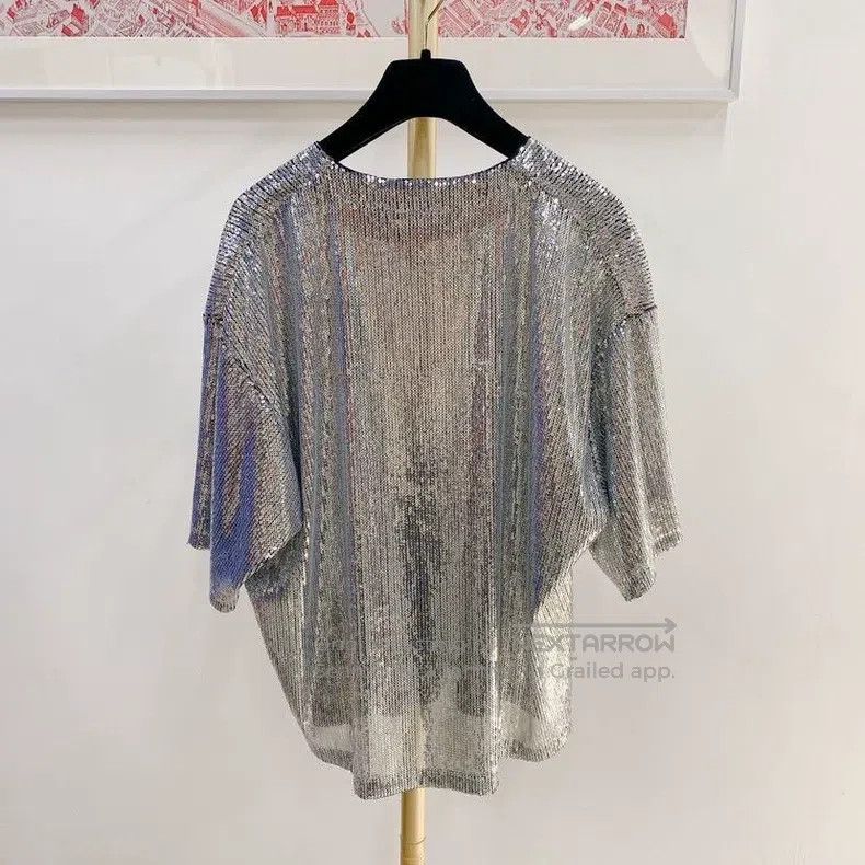 Valentino Silver sequins embellish the top
