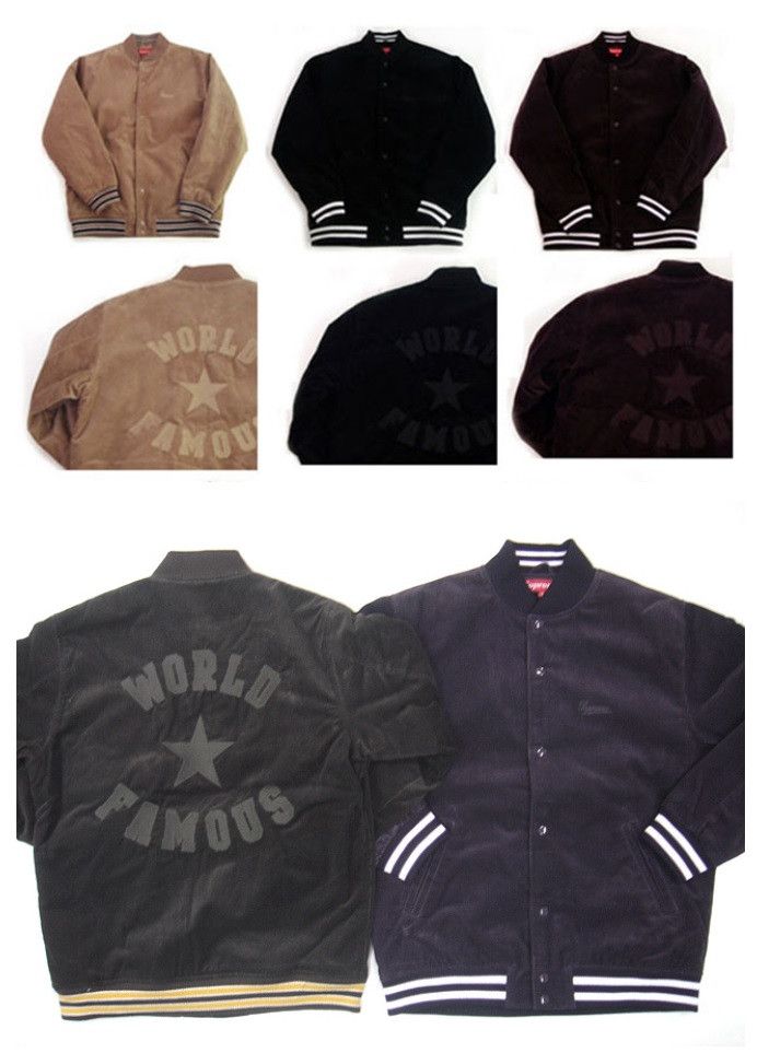 Supreme Supreme AW08 World Famous Corduroy Varsity Jacket Black Size US M / EU 48-50 / 2 - 11 Thumbnail