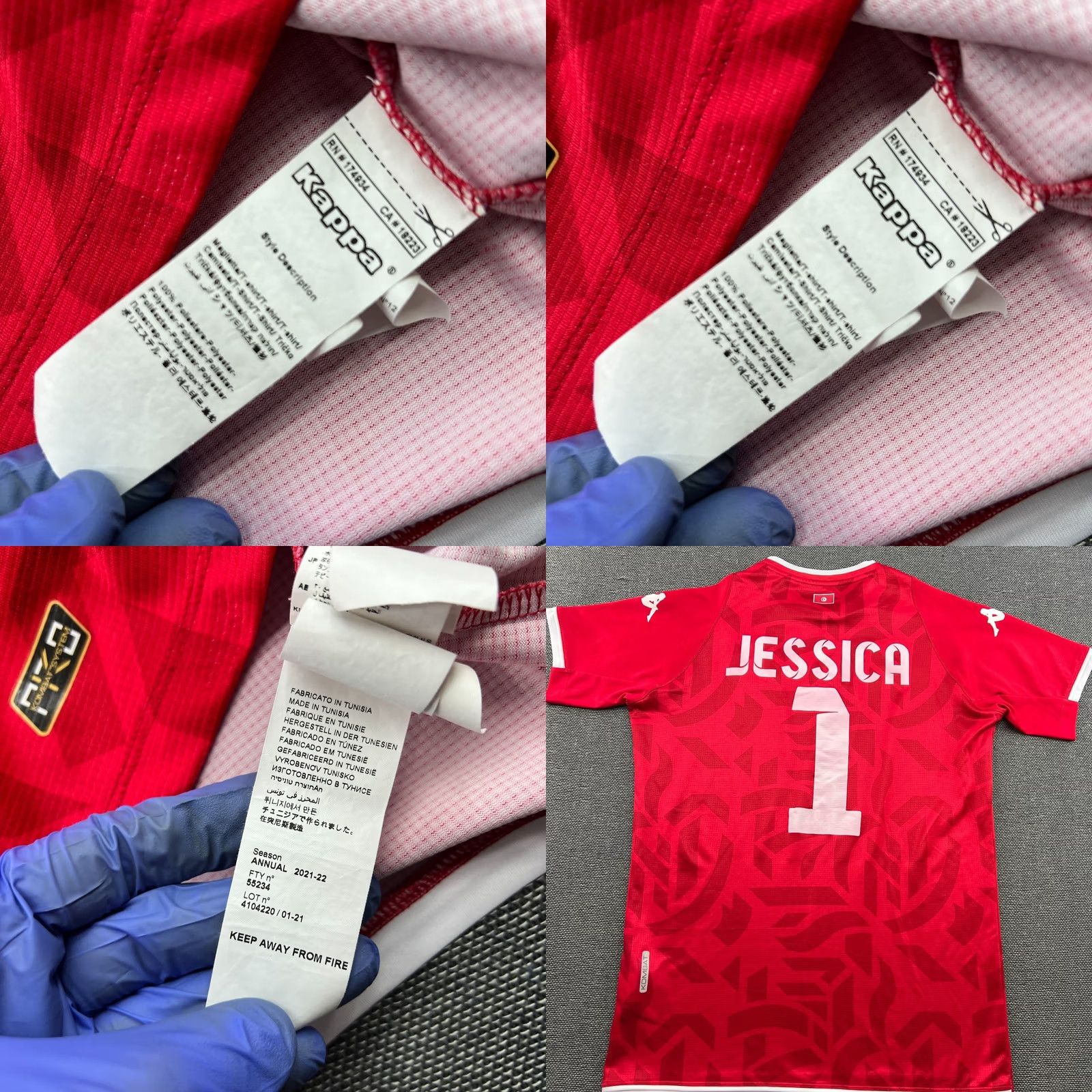 Kappa Kappa Tunisia 2021 2022 Home Football Jersey Shirt Camiseta Soccer Mens Medium Red Size US M / EU 48-50 / 2 - 8 Thumbnail