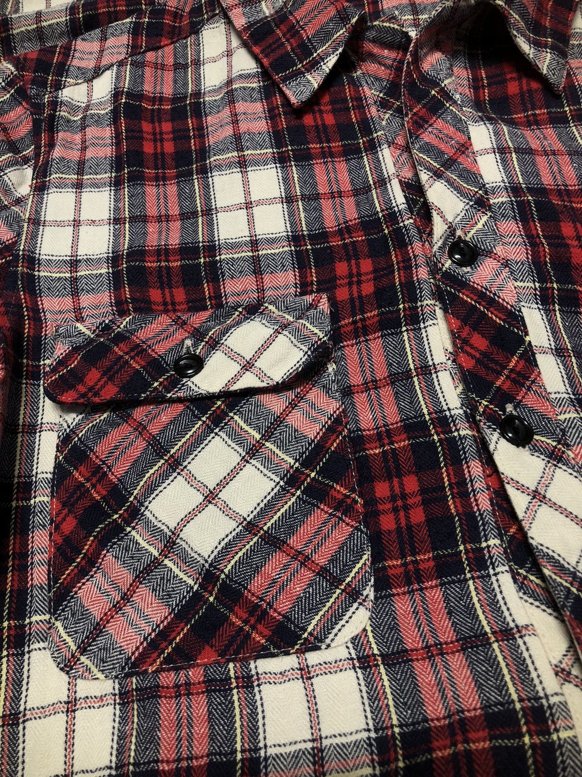 Designer × Japanese Brand × Vintage Vintage D'artagnan Flannel 4 Pocket Button Up Shirt Size M / US 6-8 / IT 42-44 - 19 Thumbnail