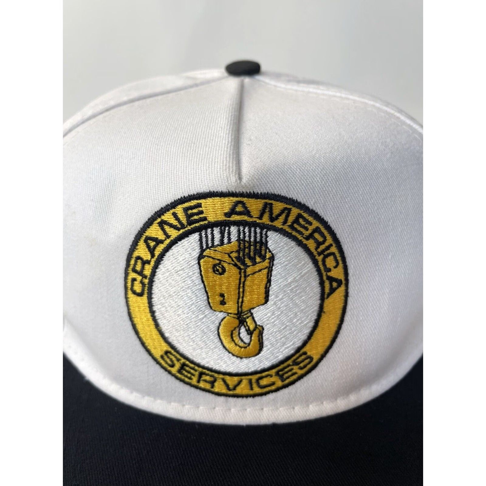 Vintage VINTAGE Crane America Services Baseball Cap Men Adults Adjustable White USA Cap Made in USA Size ONE SIZE - 2 Thumbnail