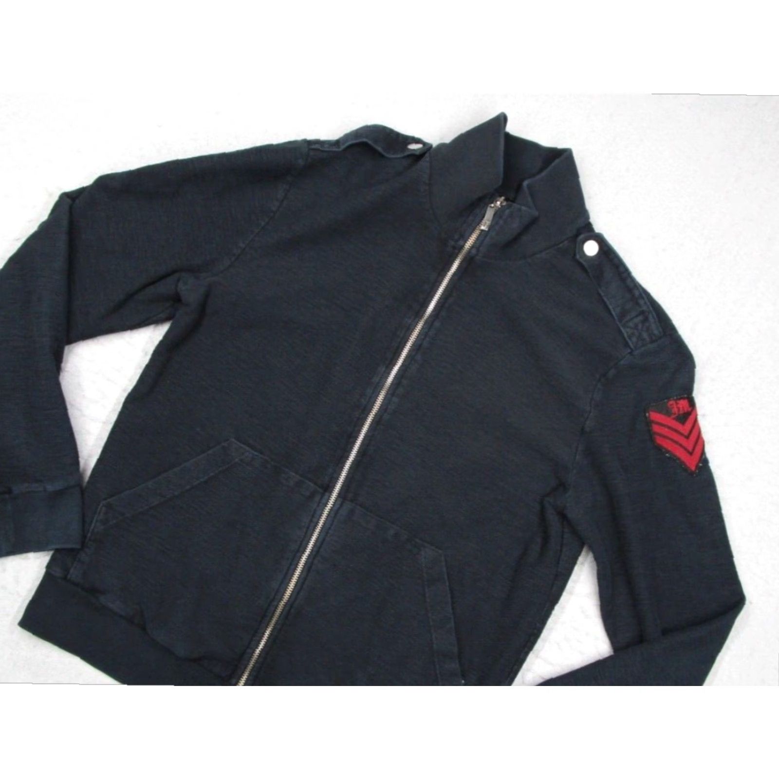 Juicy Couture Juicy Couture Women's Black Full Zip Military Jacket Medium Cotton USA Made Size M / US 6-8 / IT 42-44 - 2 Thumbnail