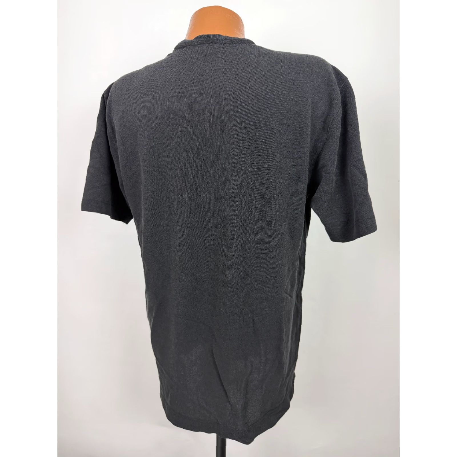 Nautica VINTAGE Nautica Black V-Neck T-Shirt Men L 90s 90s, Gothic, Grunge, Hipster, Outdoor Solid Cotton Rayon Knit Short Sleeve Shirt Mens Black Size US L / EU 52-54 / 3 - 6 Thumbnail