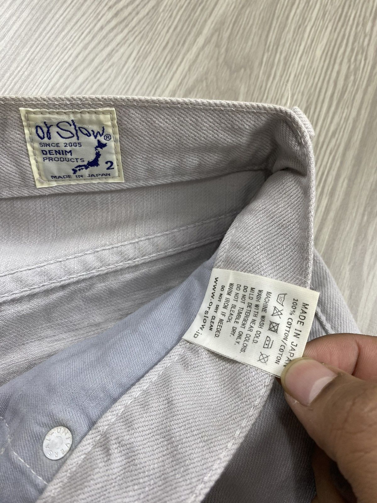 Evan Kinori × Orslow Vintage Orslow Japan Broken White Straight Jeans Size US 29 - 11 Thumbnail