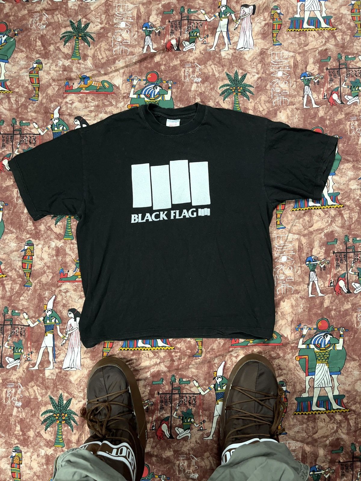 Band Tees × Black Flag × Vintage Vintage 90s Black Flag T-shirt Hanes ...