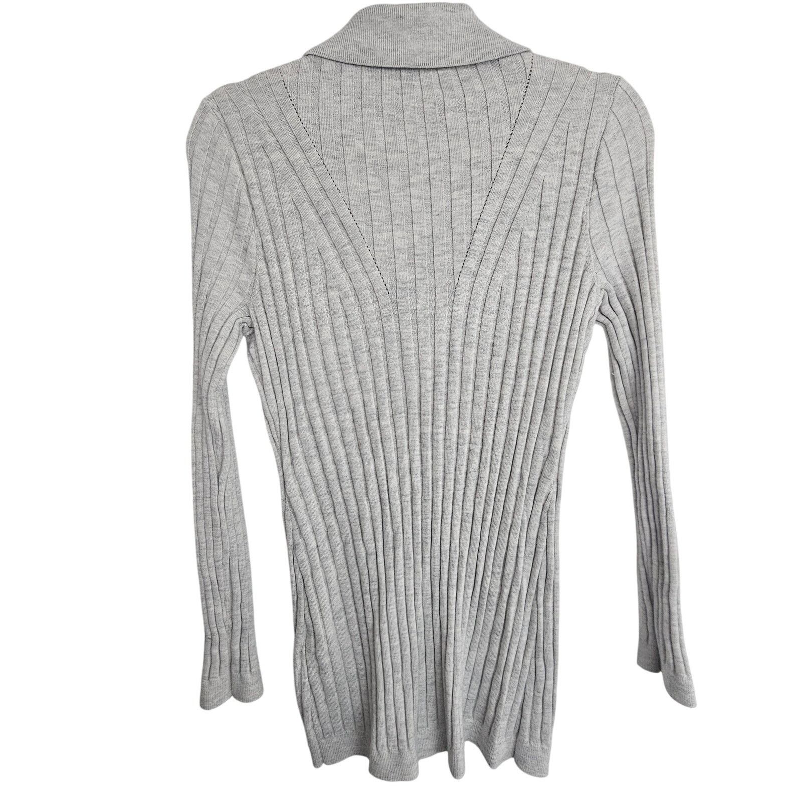 White House Black Market White House Black Market Cashmere Ribbed Cardigan Sweater Size S / US 4 / IT 40 - 8 Thumbnail