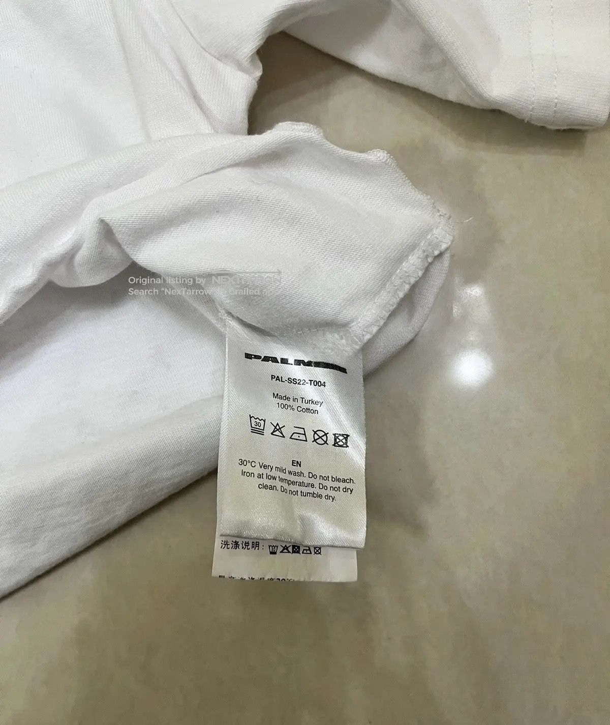 Palmer White Men's Cropped Tee Nnnn11/2609, Men's — image 3 of 4