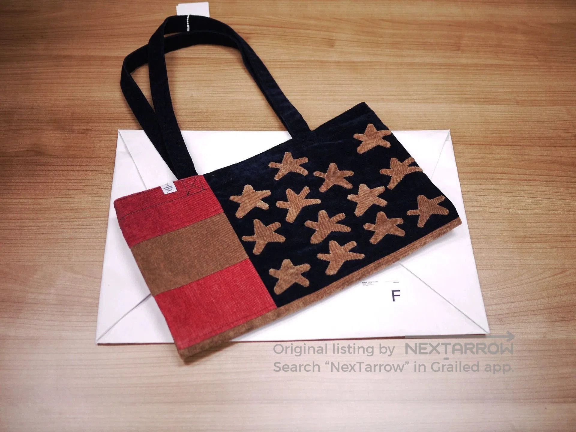 Visvim Brown Flag Print Tote Bag. Size ONE SIZE - 9 Thumbnail