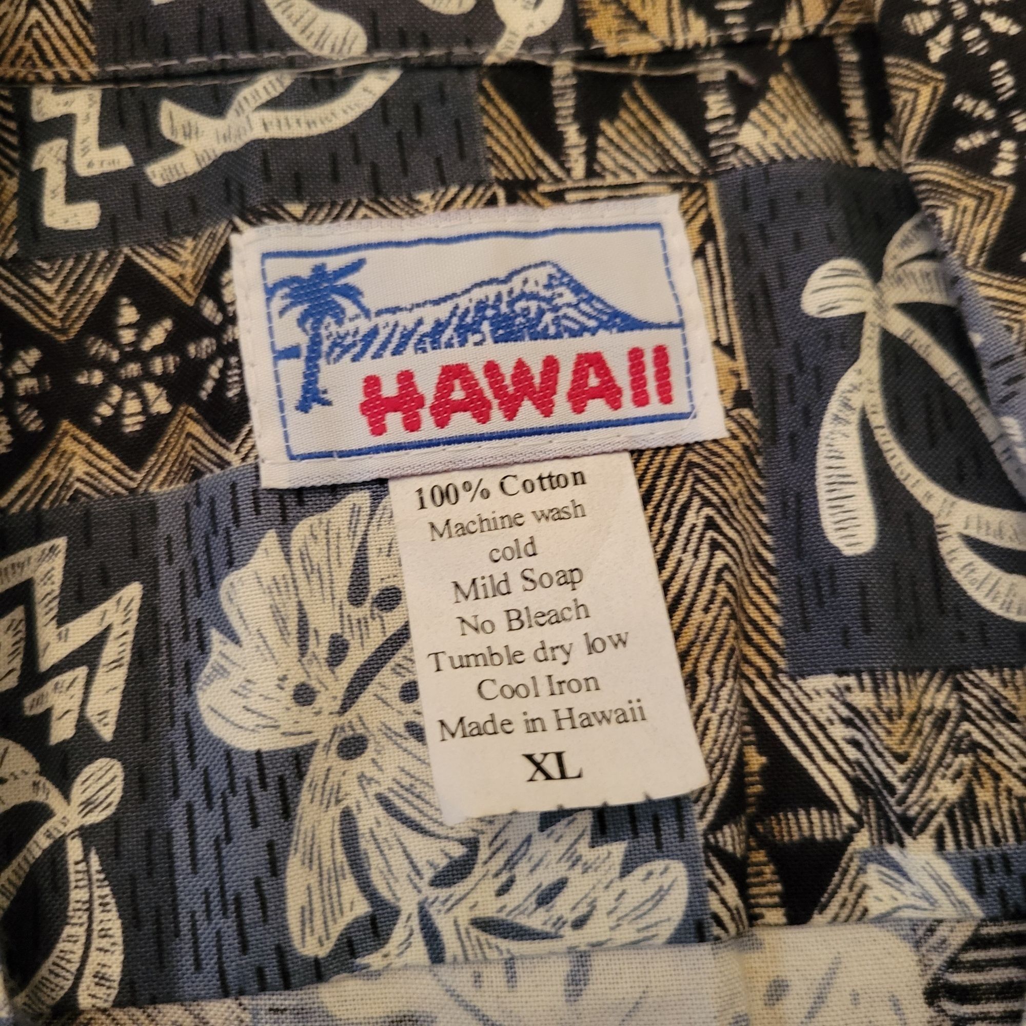 Other Hawaiian Aloha Camp Shirt XL Cotton Turtle Leaf Print Short Size US XL / EU 56 / 4 - 3 Thumbnail
