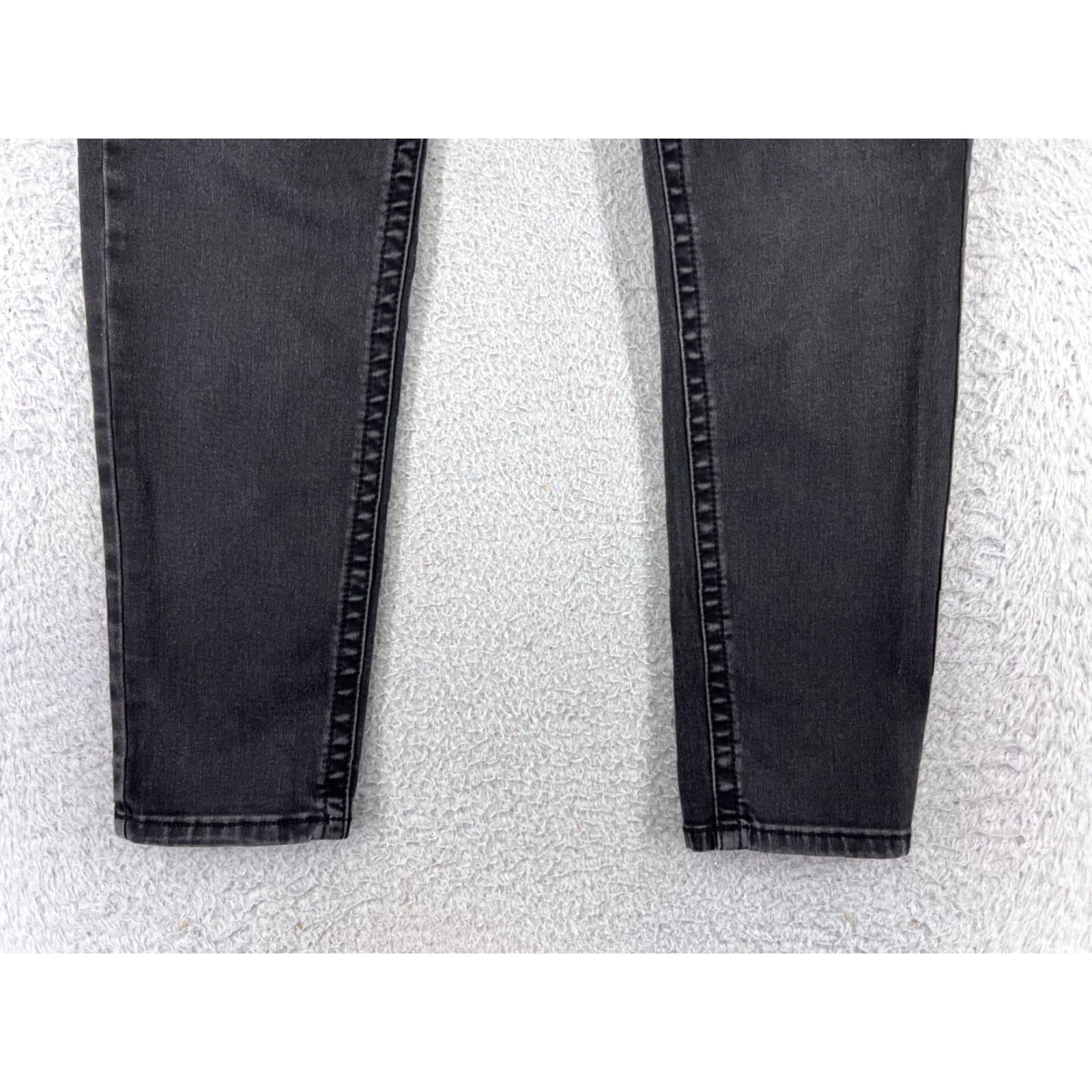 Vintage Vintage Seven7 Women's Skinny Jeans 12 Black Denim Mid Rise Embroidered Cotton Blend Size 34" / US 12 / IT 48 - 5 Thumbnail