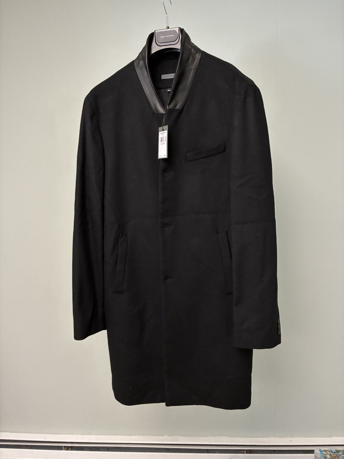 John Varvatos Leather Collar Coat EU 52 USA 42 Size US L / EU 52-54 / 3 - 8 Thumbnail