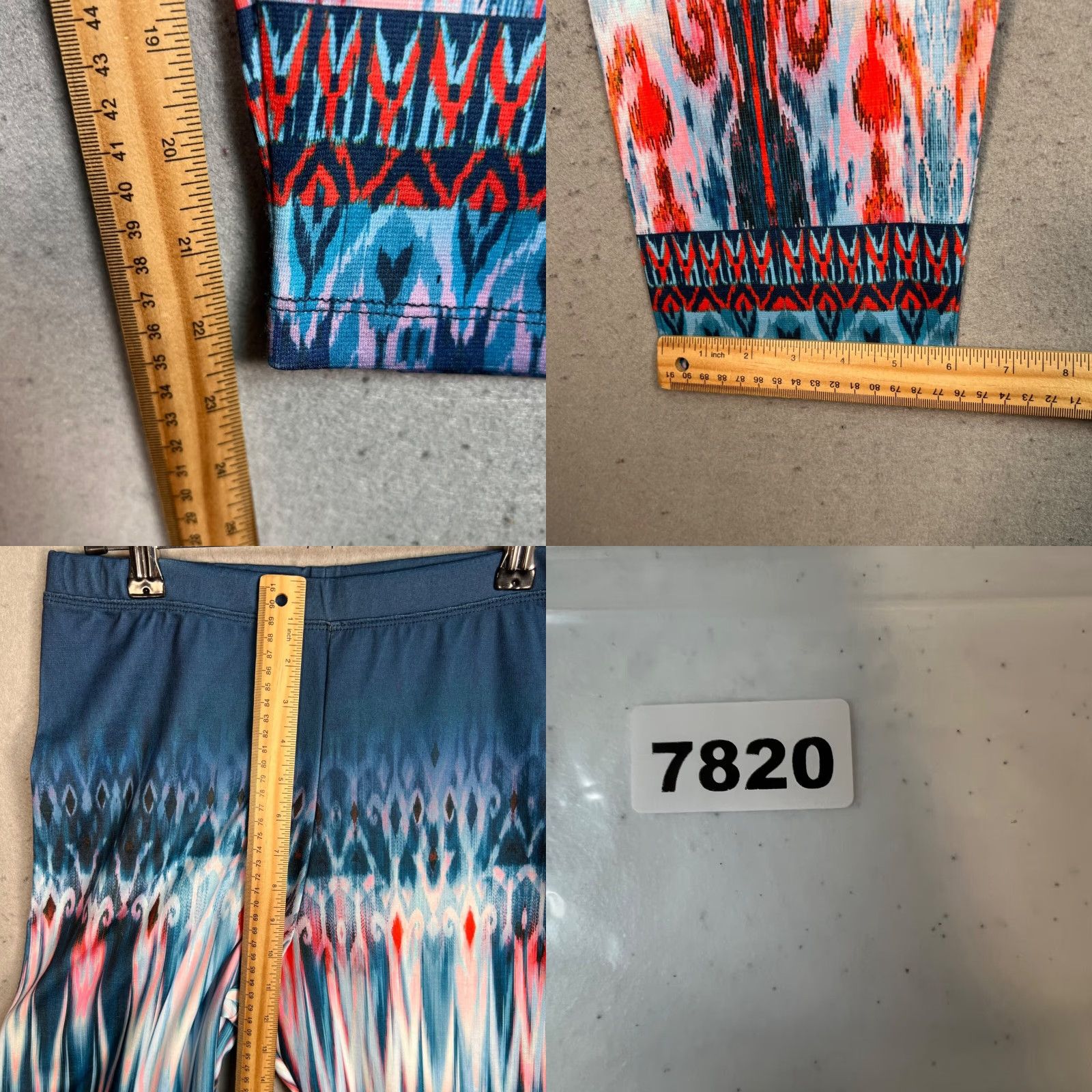 Vintage VINTAGE One World Womens Cropped Leggings Size M Blue Stretchy NEW! Size 32" / US 10 / IT 46 - 8 Thumbnail
