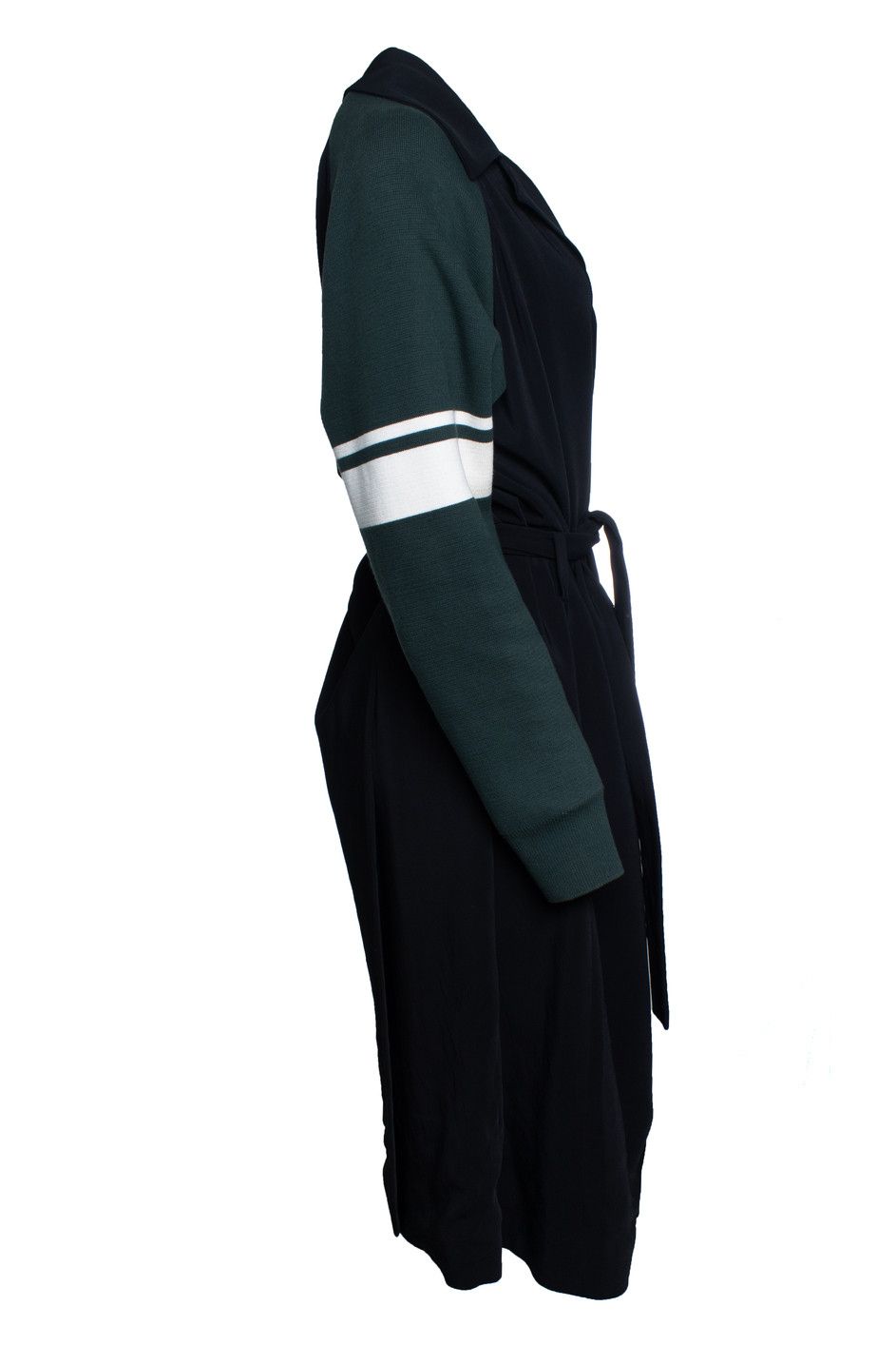 Marni Marni, Black coat with green sleeves Size M / US 6-8 / IT 42-44 - 4 Thumbnail