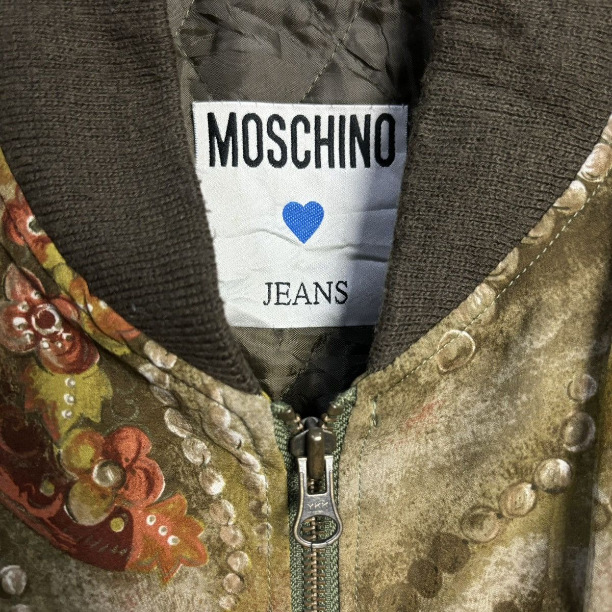 Moschino Vintage Moschino Jeans Fullprint Bomber Jacket Size US L / EU 52-54 / 3 - 6 Thumbnail