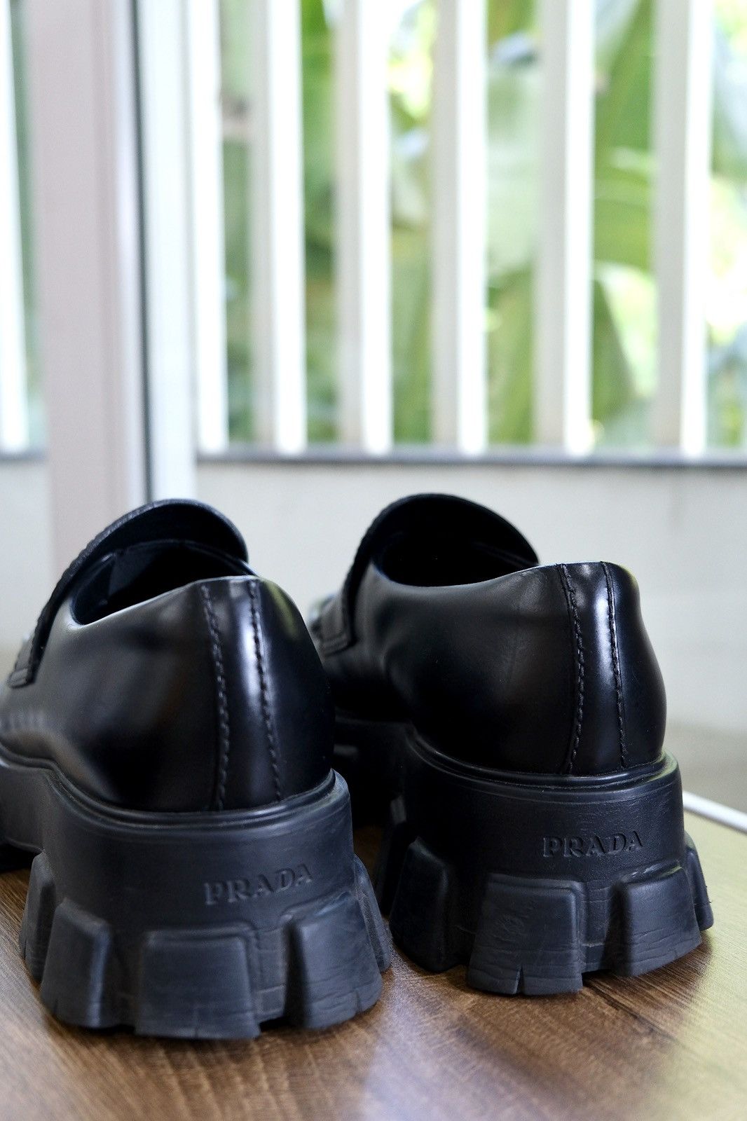 Prada Prada Monolith Brushed Leather Loafers Size US 8.5 / EU 41-42 - 4 Thumbnail