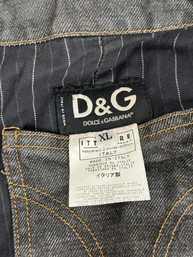 Dolce & Gabbana AW2003 Dolce & Gabbana Grey Raw Denim Jacket Size US L / EU 52-54 / 3 - 12 Thumbnail