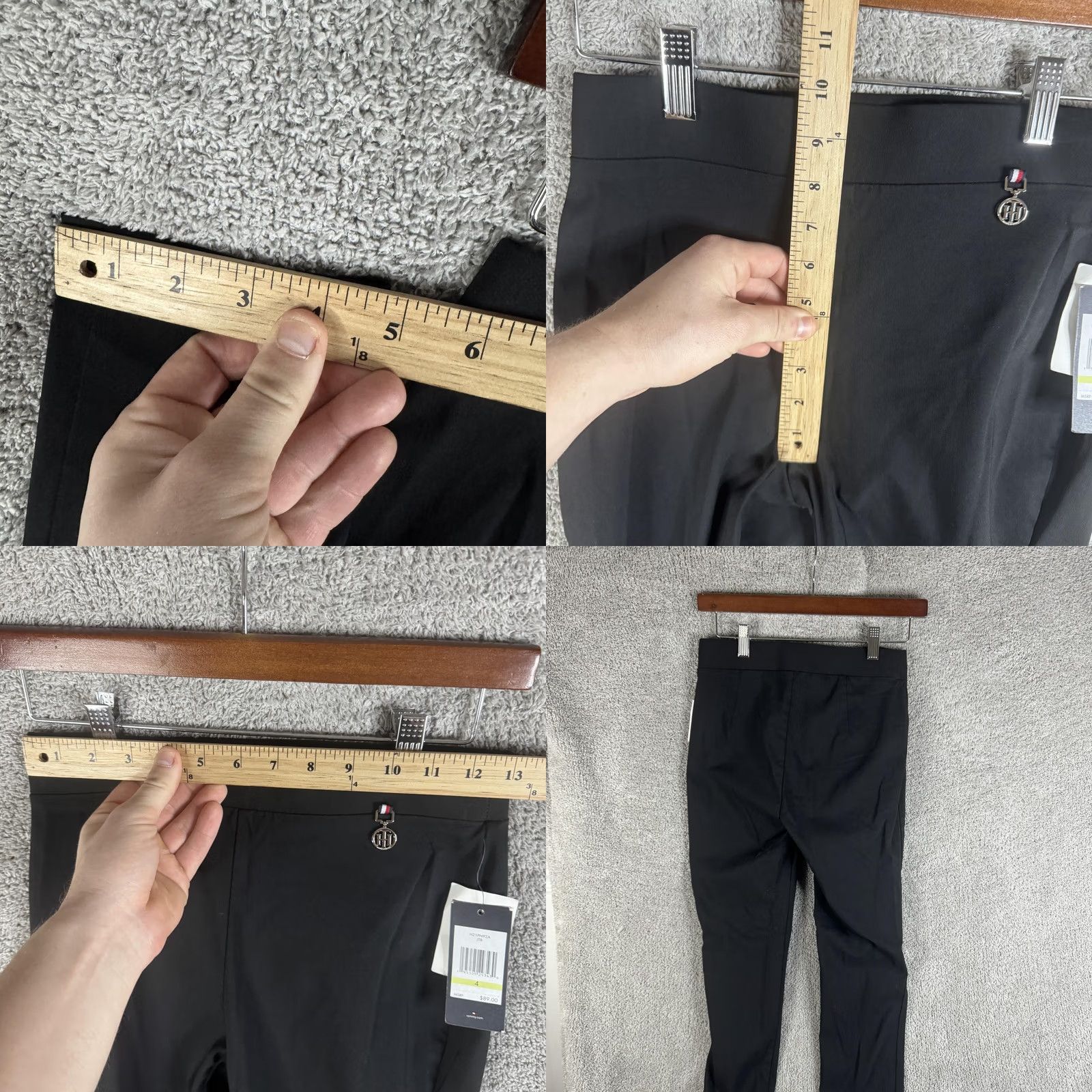 Tommy Hilfiger Tommy Hilfiger Suit Pants Womens 4 Black Slim Stretch Tailored Workwear Office Pants Suit Size 27" / US 4 / IT 40 - 8 Thumbnail