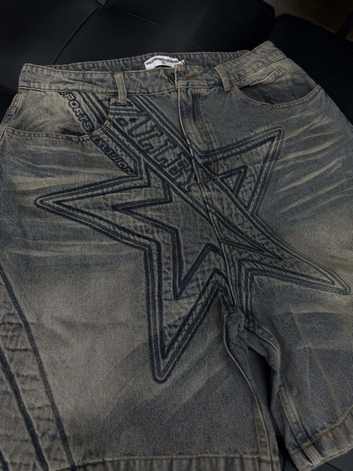Vale Vale Valley Blue Denim Star Shorts Size 32 (NEW) Size US 32 / EU 48 - 3 Thumbnail