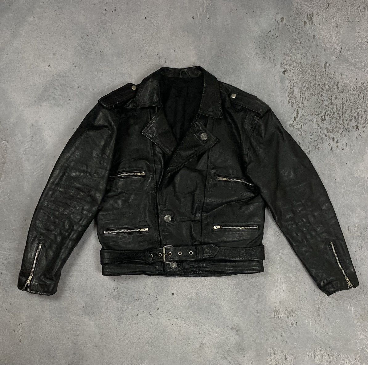 Vintage Nice leather jacket vintage 00s motorcycle jacket Size US L / EU 52-54 / 3 - 1 Thumbnail