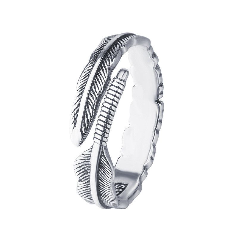 Jewelry Creative Feather Ring Size ONE SIZE - 4 Thumbnail