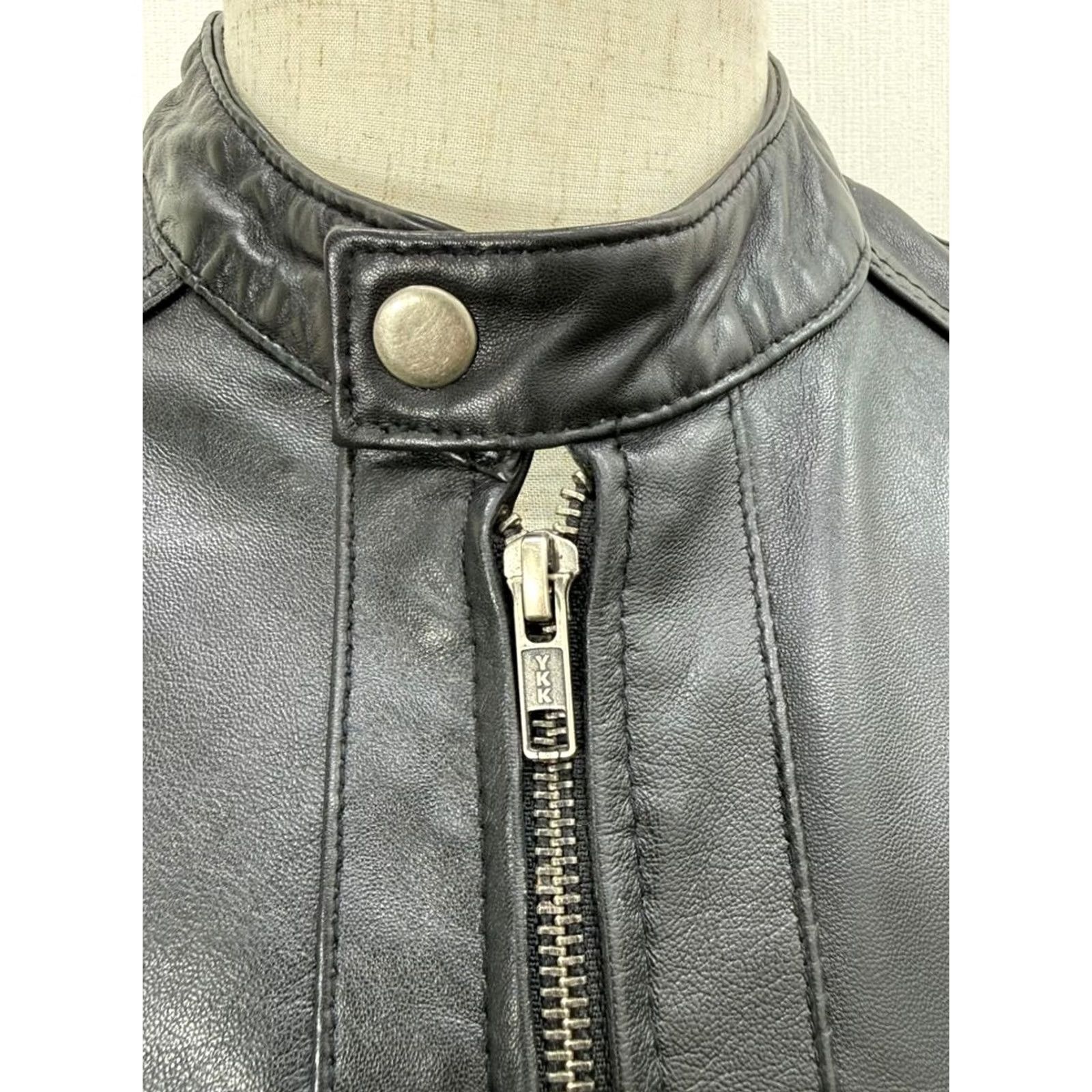Vintage Men's Italian Sheepskin Leather Premium Soft Black Jacket L Large Size US L / EU 52-54 / 3 - 3 Thumbnail