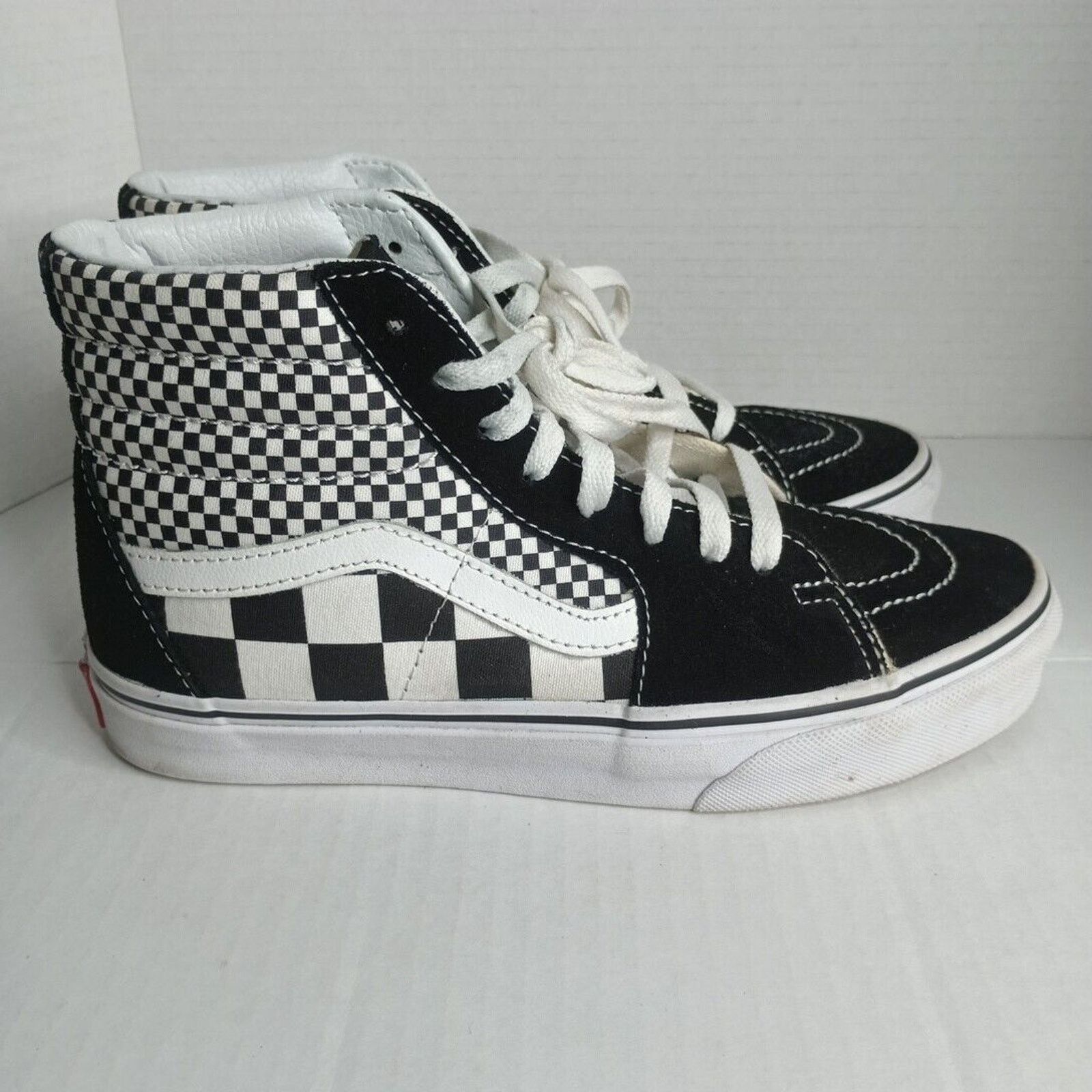 Vans Vans Sk8 Hi Mix Black White Sneakers Mens 7 Womens 8.5 Check Size US 7 / EU 40 - 3 Thumbnail