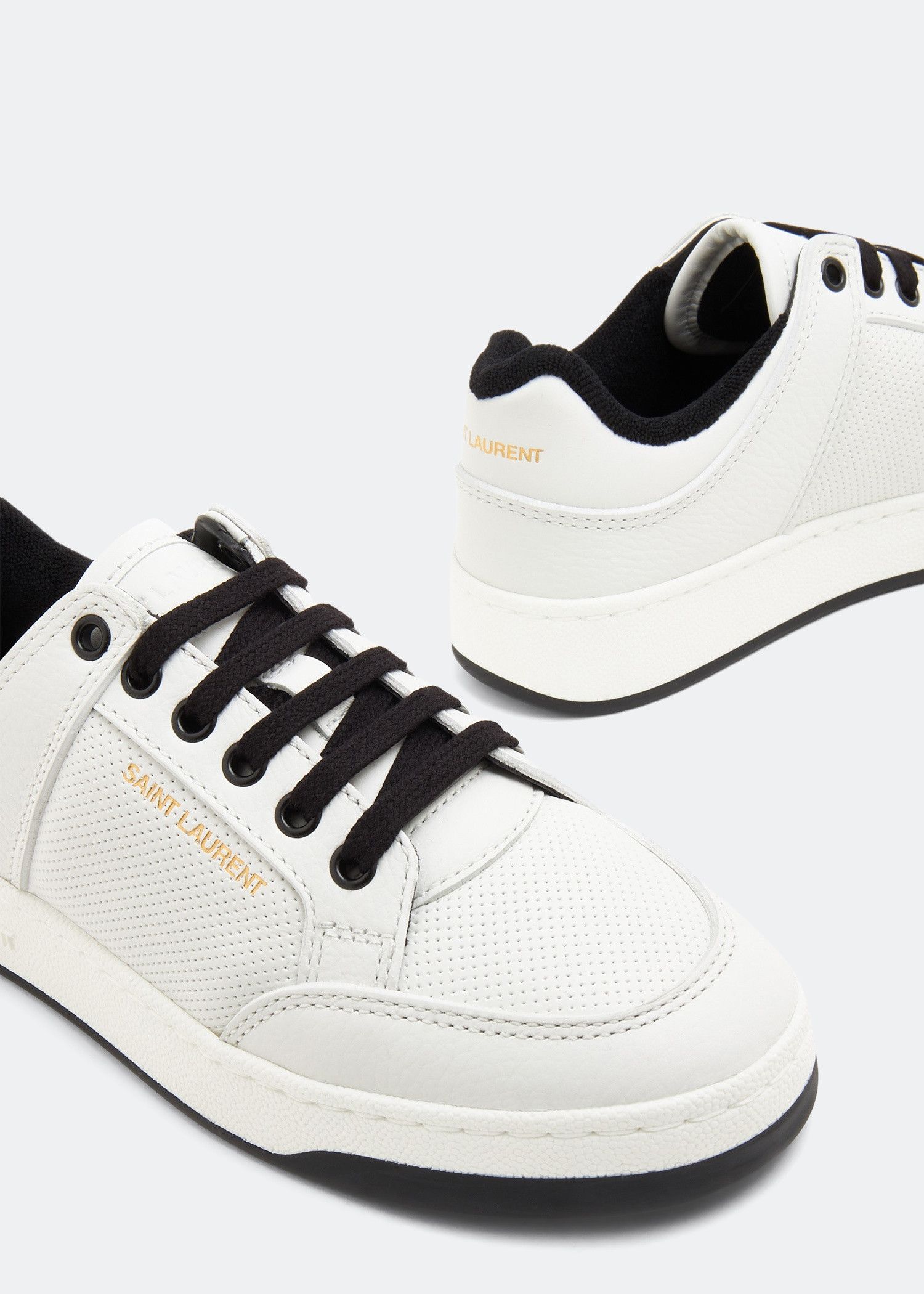 Saint Laurent Paris o1s1wg110625 SL/61 Low-Top Sneakers in White Size US 8 / EU 41 - 2 Thumbnail