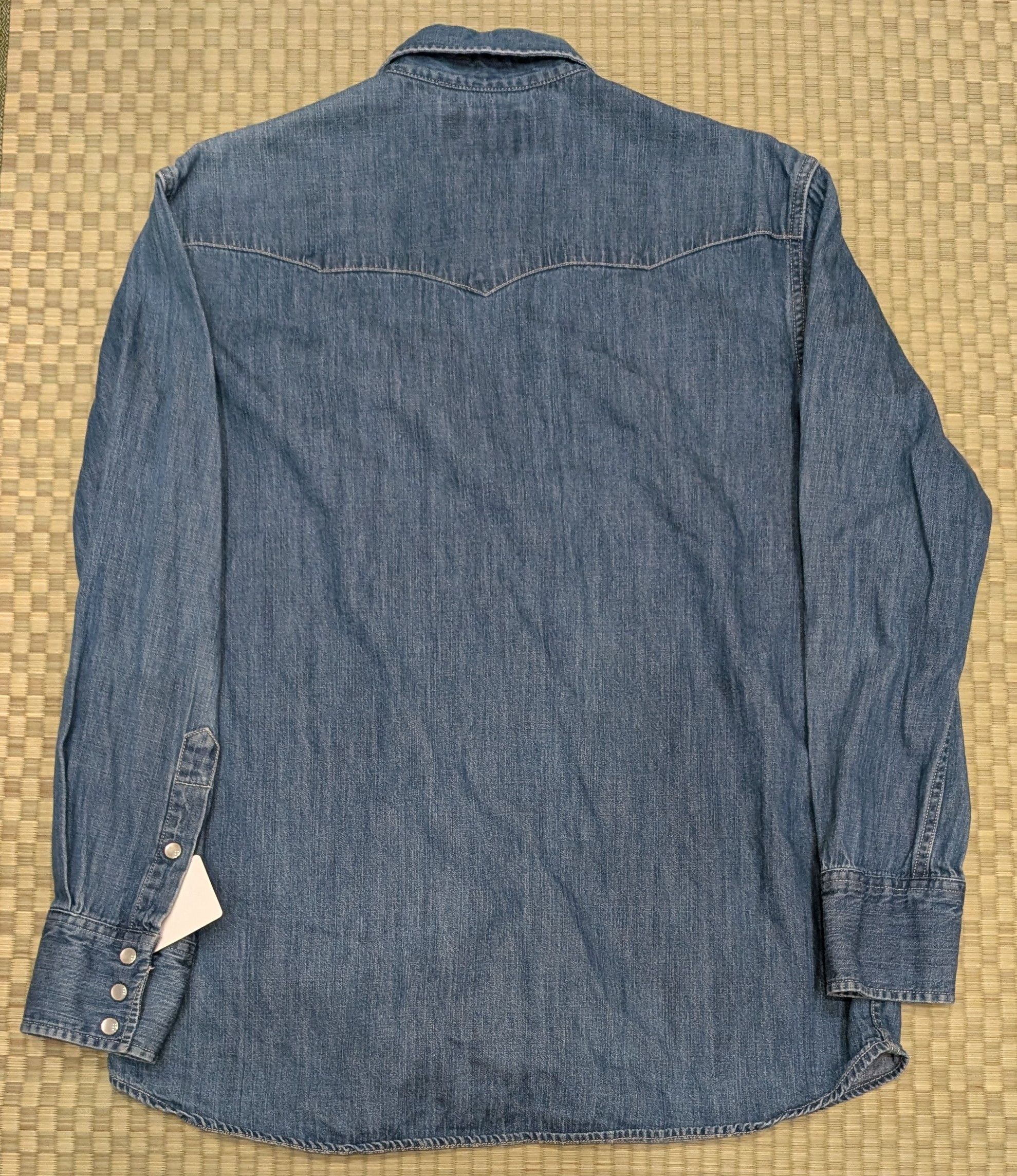 Edwin Edwin Pearl Snap Button Western Shirt Blue Relaxed Fit Size US L / EU 52-54 / 3 - 2 Thumbnail