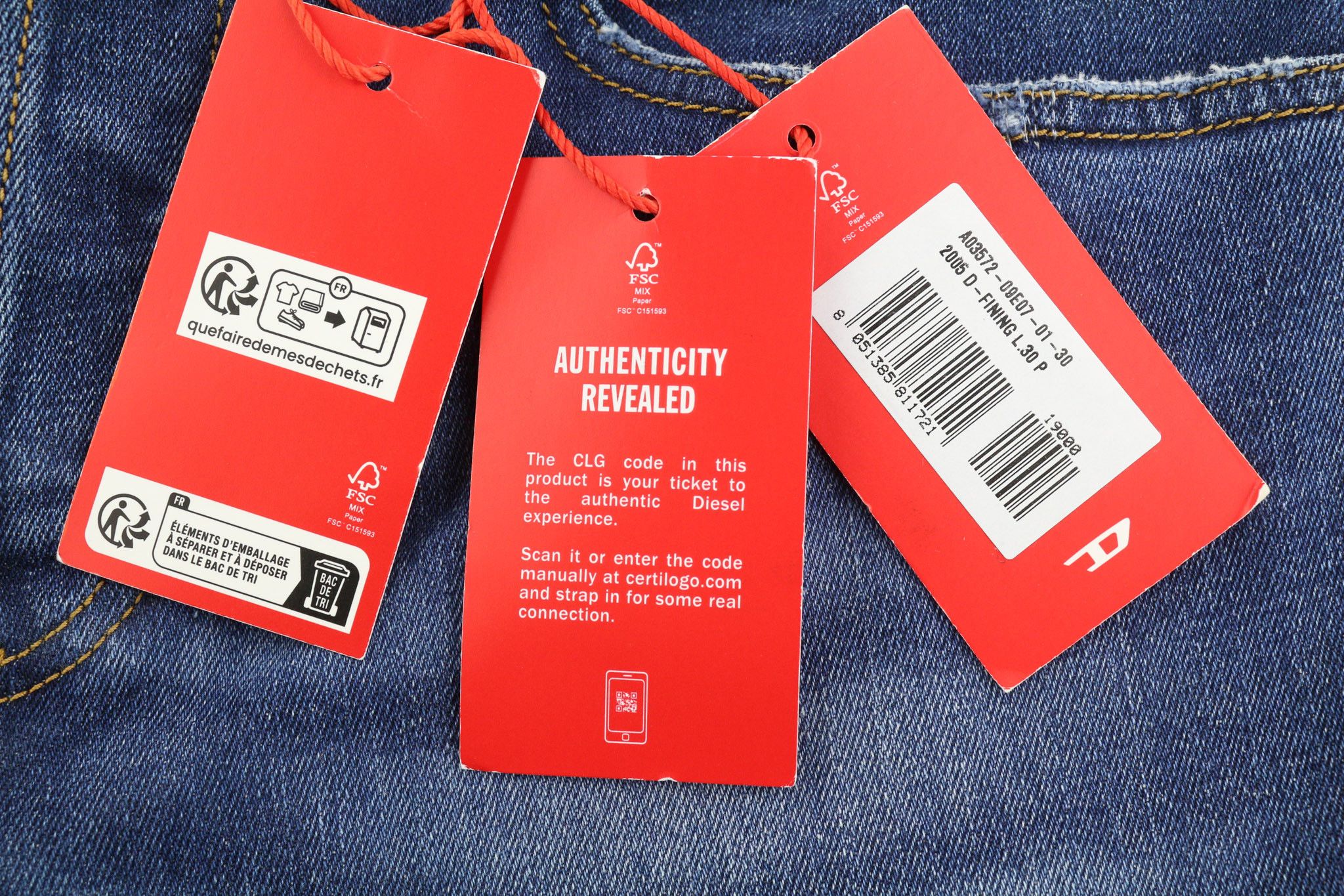 Diesel 2005 D-FINING 09E07 W30/L30 Distress 40404 Size US 30 / EU 46 - 7 Thumbnail