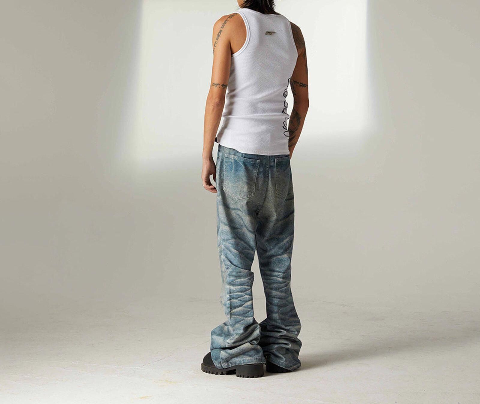 Other Heavyweight Micro-Flare Denim | Washed Wide-Leg Jeans Size US 30 / EU 46 - 3 Thumbnail