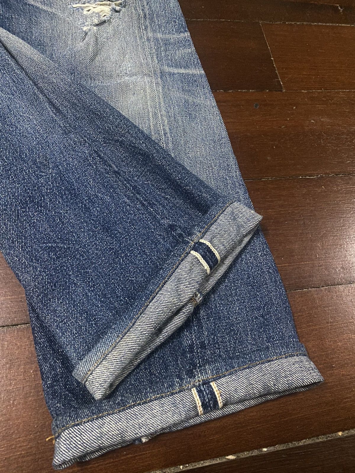 Denime Vintage Denime Japan Distressed Selvedge Jeans Size US 32 / EU 48 - 15 Thumbnail