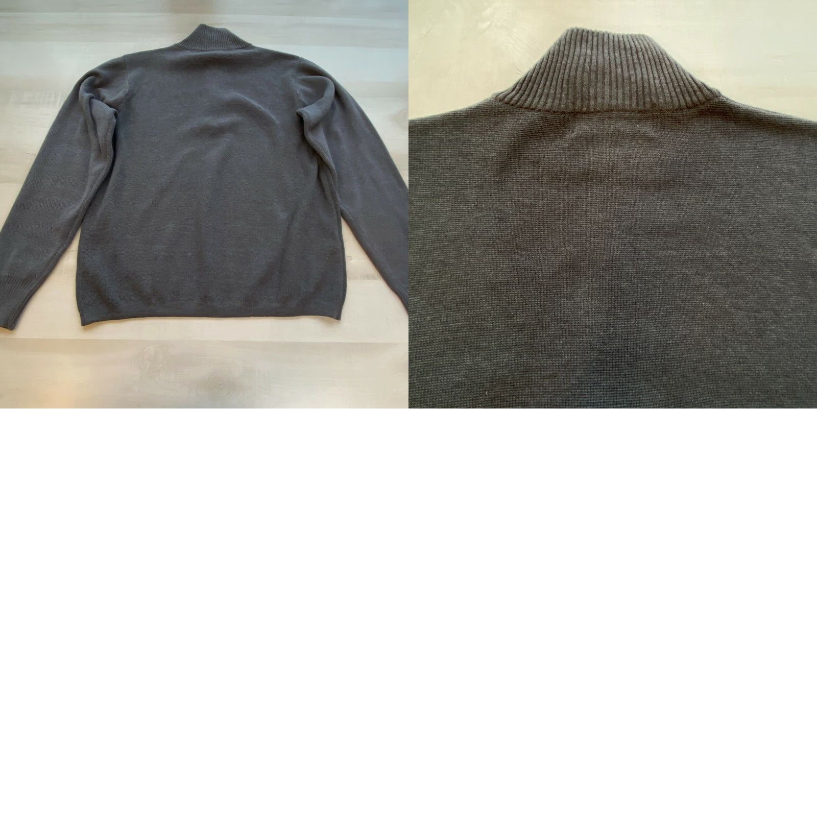Vintage US Polo Assn Mens Medium Gray 1/4 Zip Long Sleeve Sweater Pullover Size US M / EU 48-50 / 2 - 8 Thumbnail