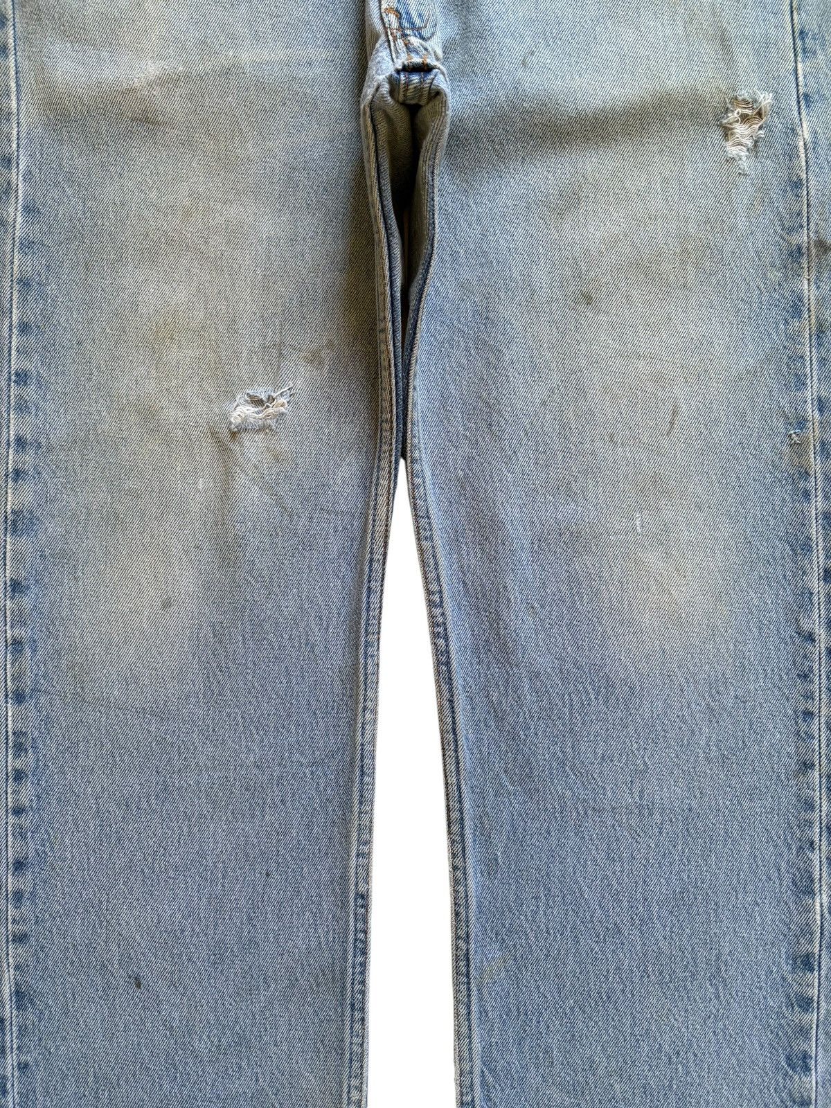 Levi's × Levi's Vintage Clothing Vintage 90s Levis 501xx Blue Mud Wash Distressed Loose Jeans Size US 33 - 5 Thumbnail