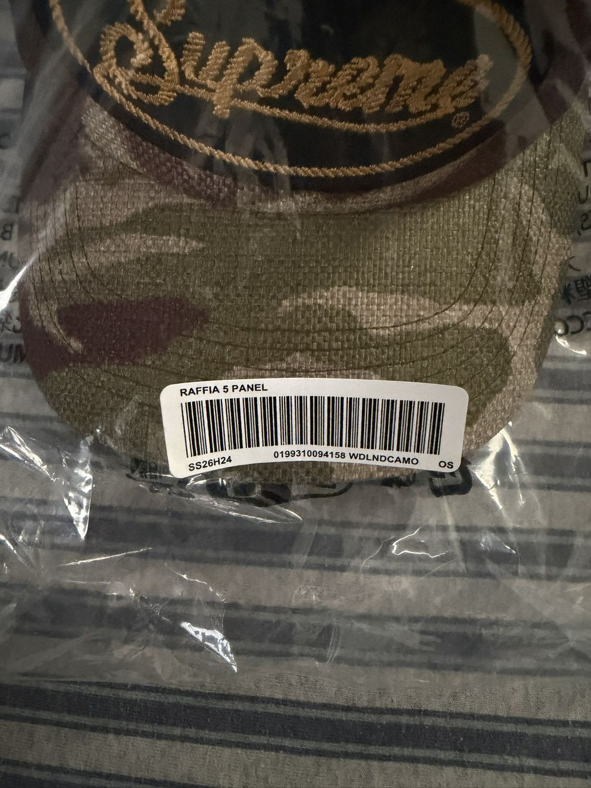 Supreme Supreme Raffia Mesh Back 5-Panel Woodland Camo Size ONE SIZE - 3 Thumbnail