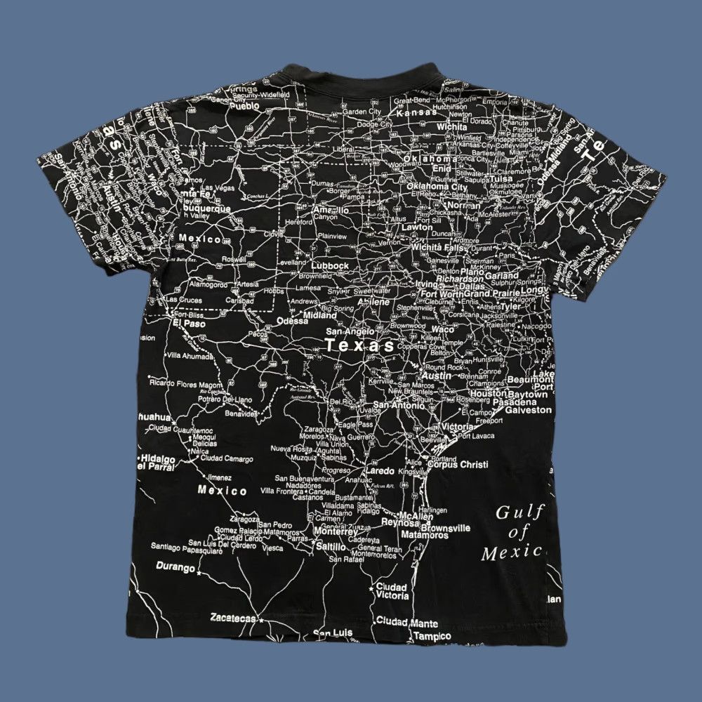 Vintage American Crown T-Shirt Black Medium Men's Shirt Texas Lone Star State Map AOP Graphic Print Short Sleeve Crew Neck Size US M / EU 48-50 / 2 - 1 Thumbnail