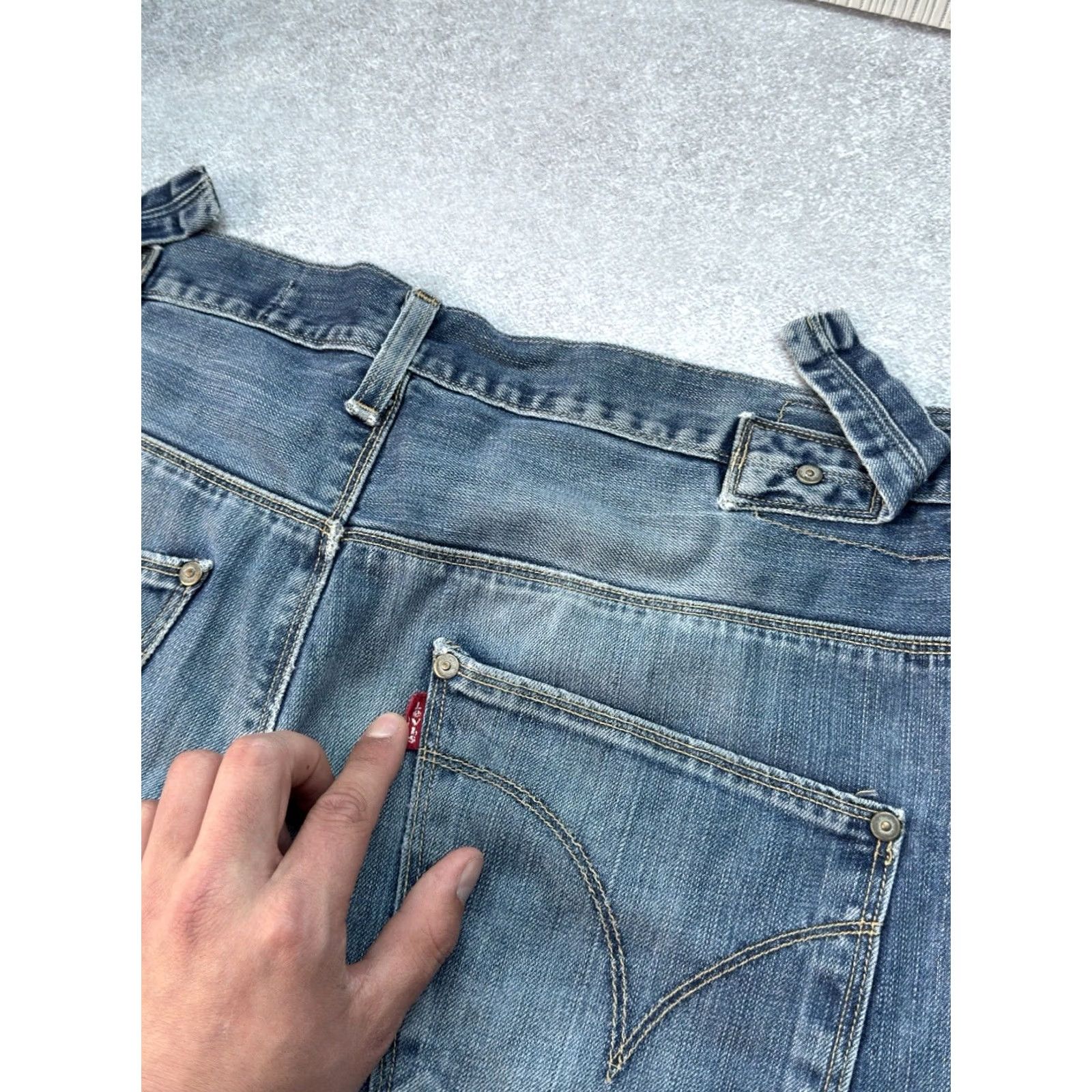 Denime VINTAGE Levis Engineered Jeans Denim Shorts Men M Classic Casual Blue 90s Streetwear Jeans Shorts Levis Engineered Mens M Denim Shorts Size US 31 - 4 Thumbnail