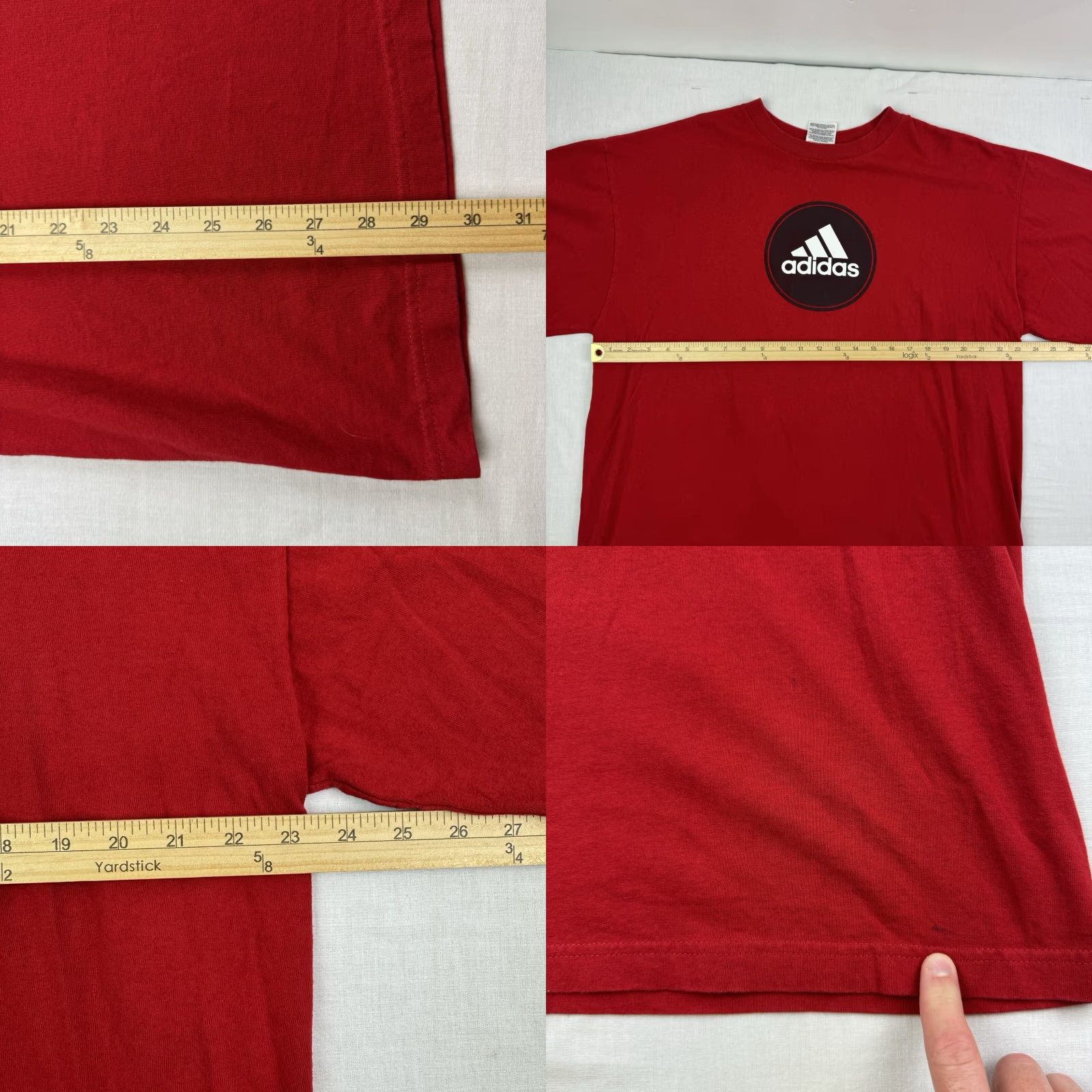 Adidas VINTAGE adidas T Shirt Adult XL Red Center Logo Y2K Sports Soccer Circle Logo Mens XL red adidas T Shirt Size US XL / EU 56 / 4 - 8 Thumbnail