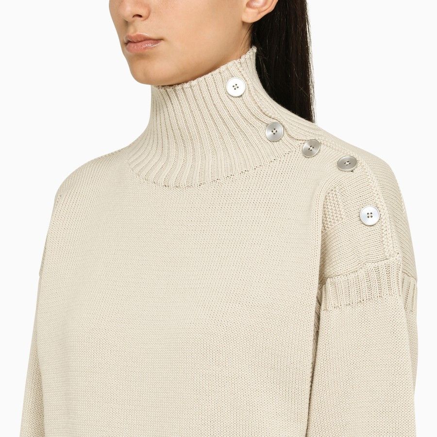 Jil Sander o1d2blof0824 Turtleneck Sweaters in Beige Size XS / US 0-2 / IT 36-38 - 4 Thumbnail