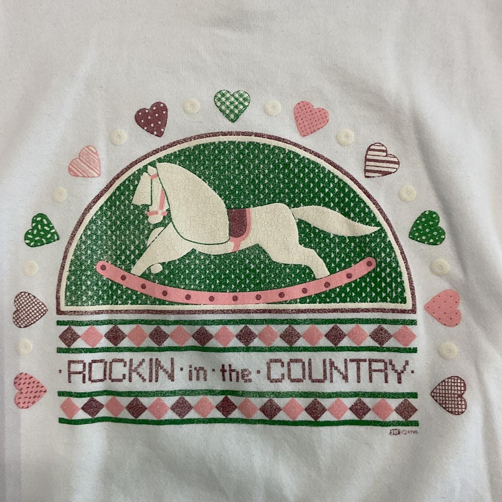 Other Vintage "Rockin' in the Country" Holiday Sweatshirt Size L / US 10 / IT 46 - 4 Thumbnail