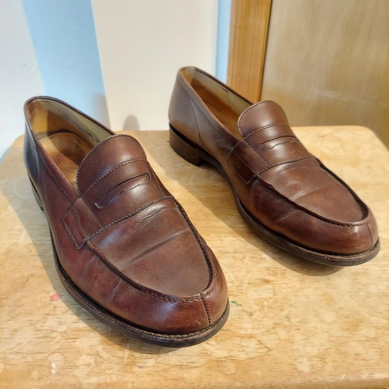 Bexley Bexley France Wembley Classic Men's US 12 Leather Loafers Size US 12 / EU 45 - 2 Thumbnail