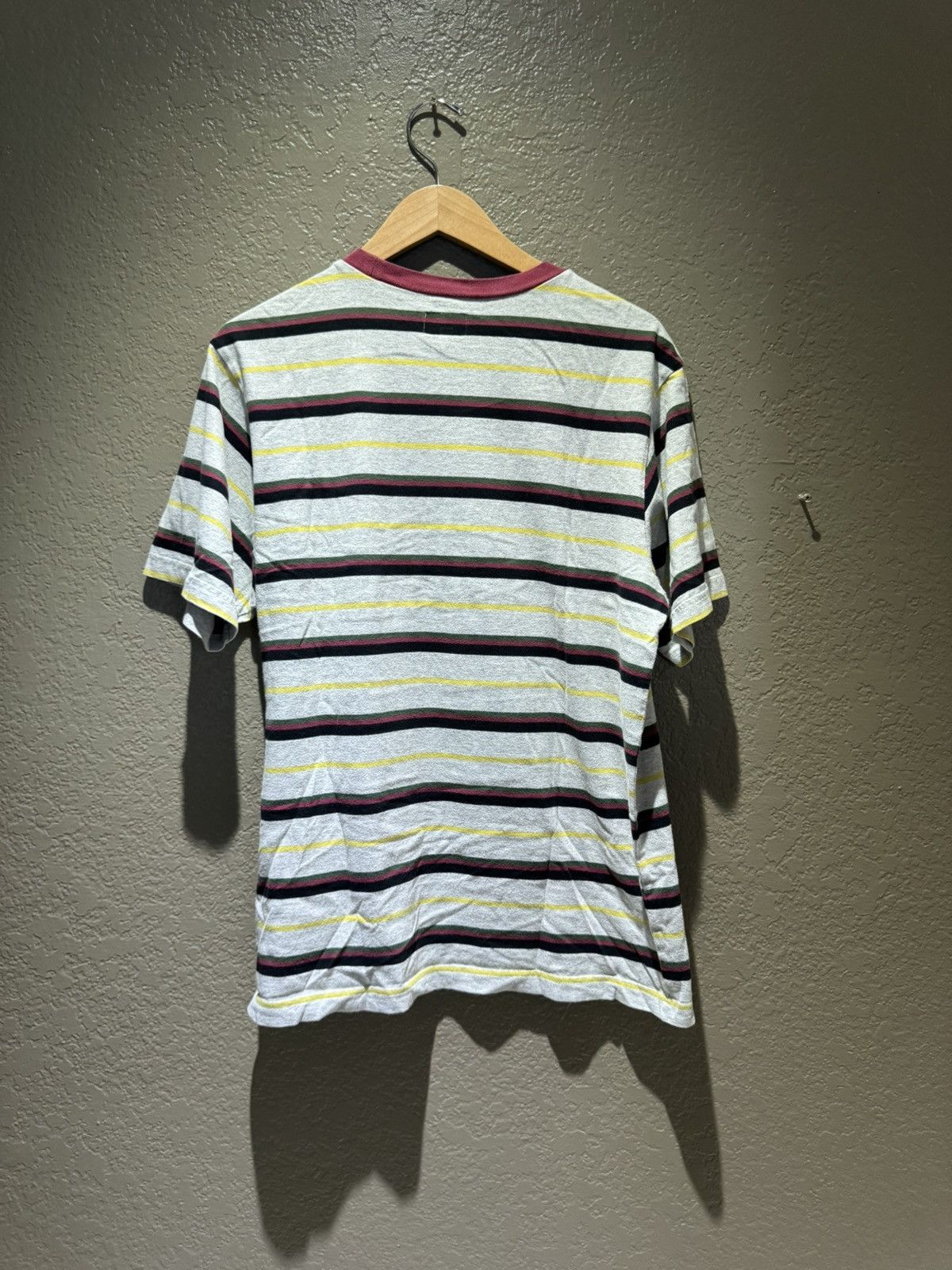Supreme Supreme Gonz Logo Striped Tee Medium Rasta Green Red Yellow Size US M / EU 48-50 / 2 - 7 Thumbnail