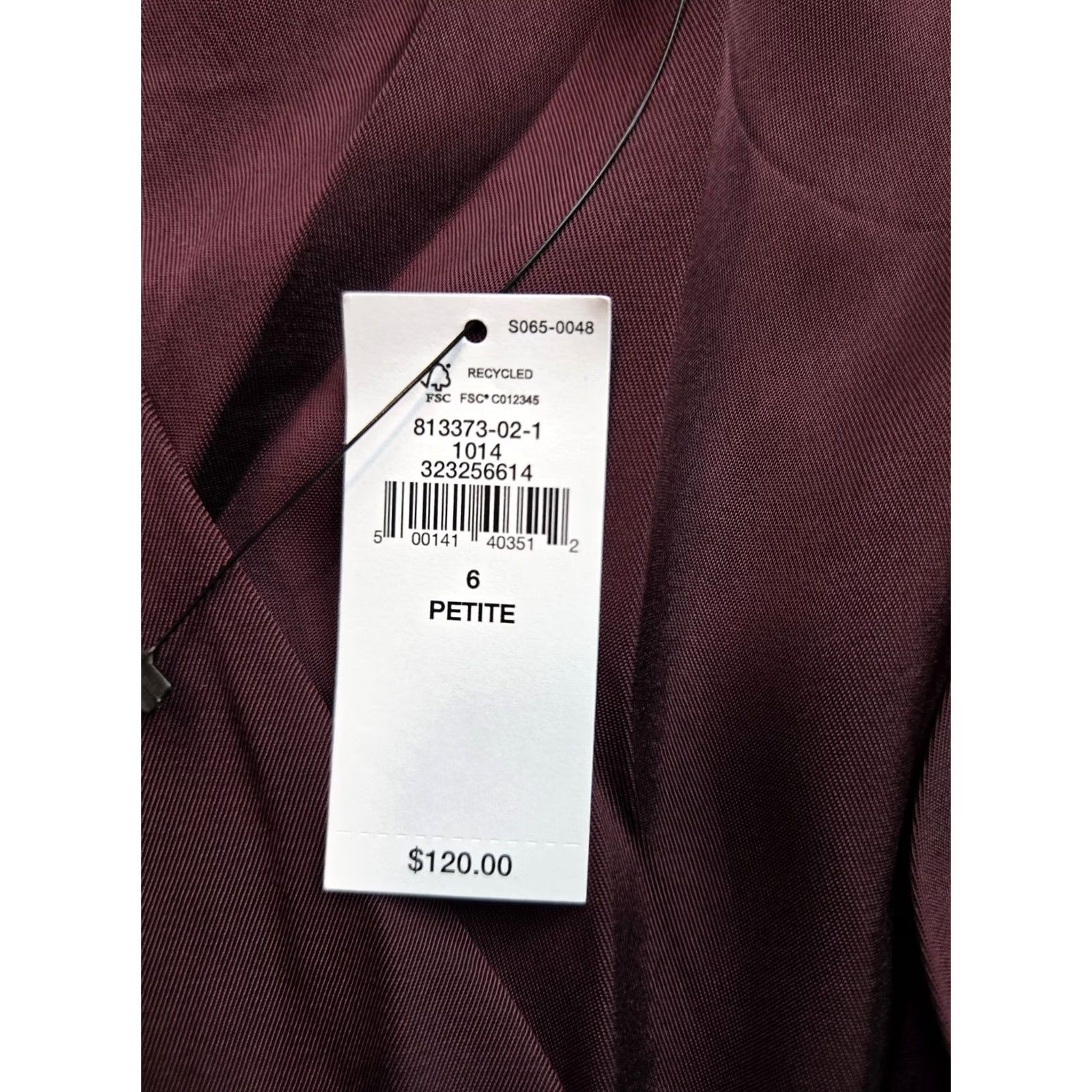 Banana Republic Banana Republic Dress Womens 6P Petite Purple Long Sleeve V-Neck NWT Fit & Flare Dress Size M / US 6-8 / IT 42-44 - 5 Thumbnail