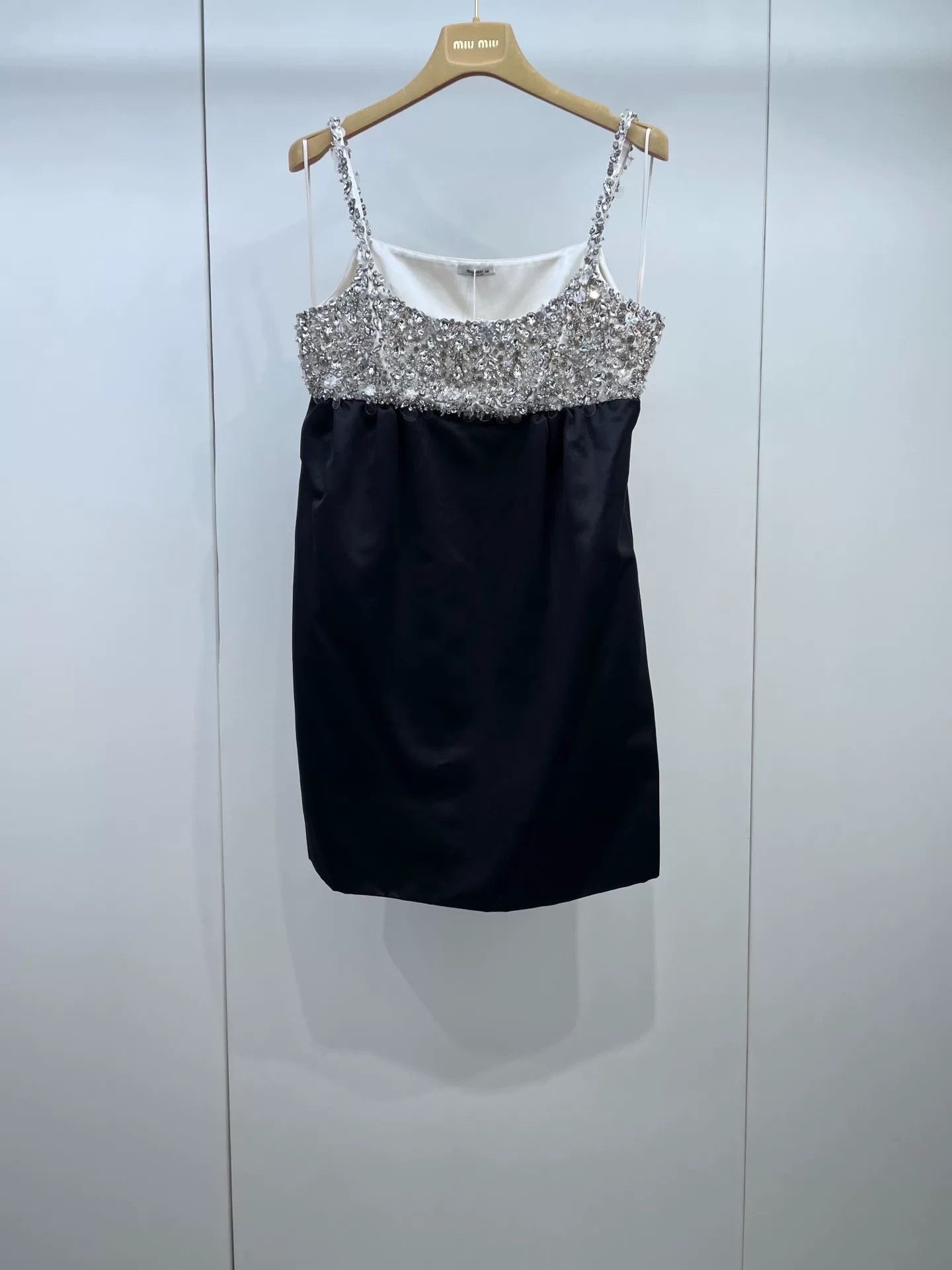 Miu Miu Miu Miu Black White Diamond Slip Dress Size S / US 4 / IT 40 - 1 Thumbnail