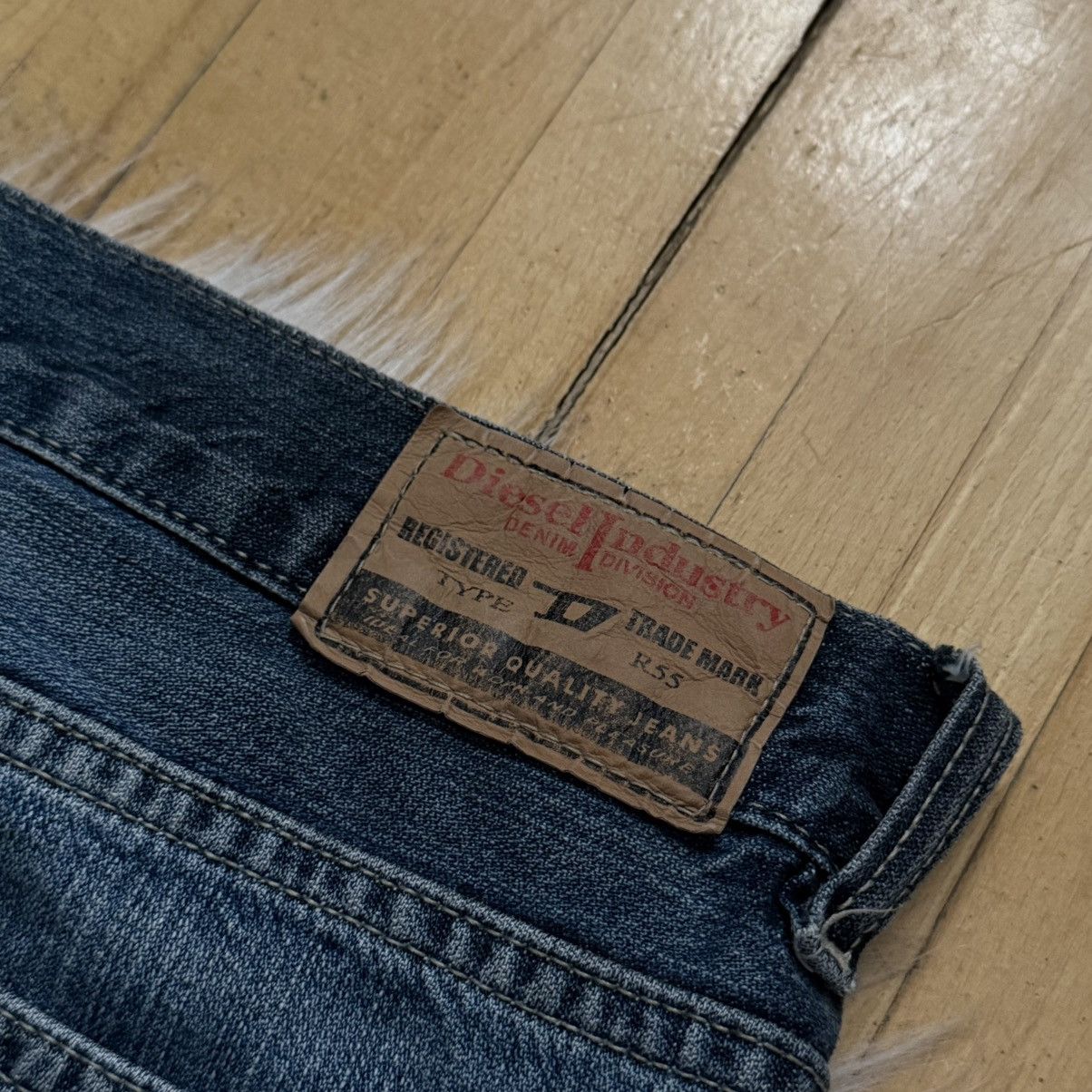 Diesel 📌 Vintage DIESEL Y2K Straight Relaxed Crazy Denim Jeans Size US 34 / EU 50 - 4 Thumbnail